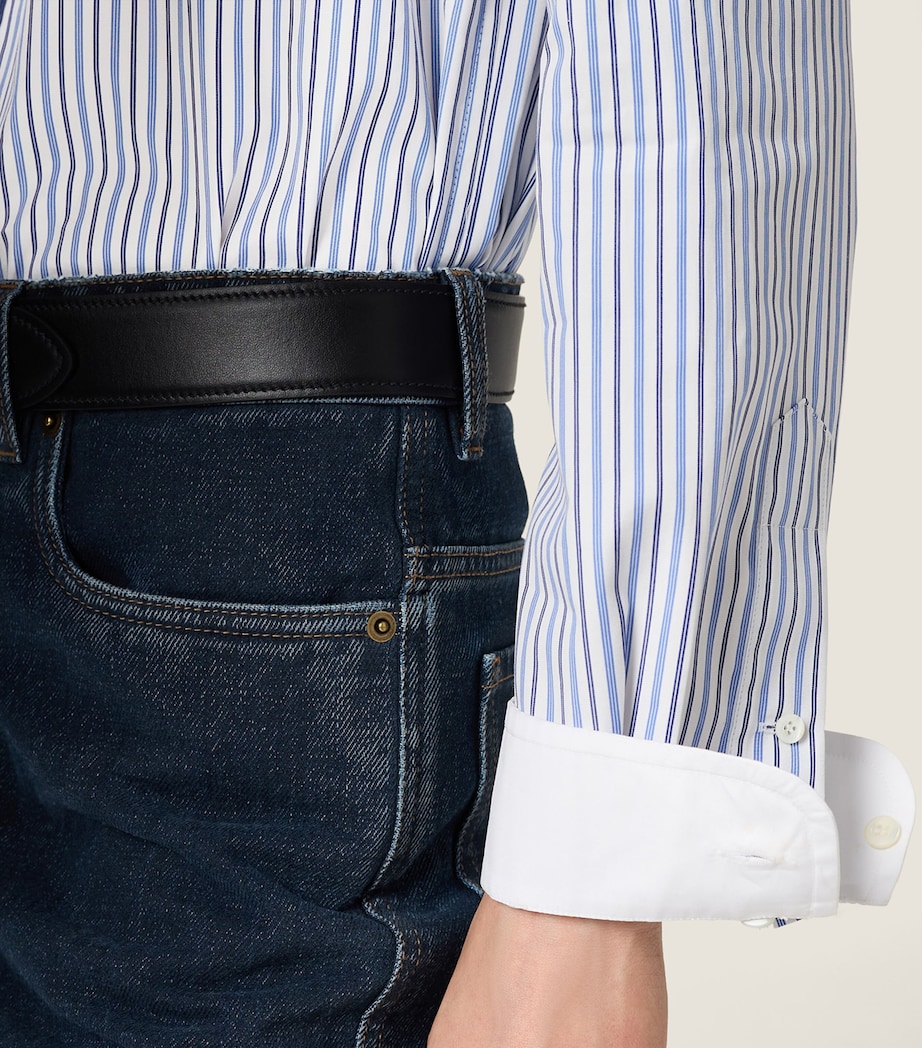 Cotton Poplin Stripe Shirt F0W3B Image 5