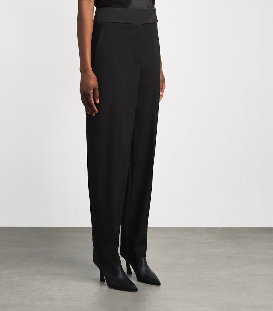 Crepe Aix Tailored Trousers BLACK Image 3