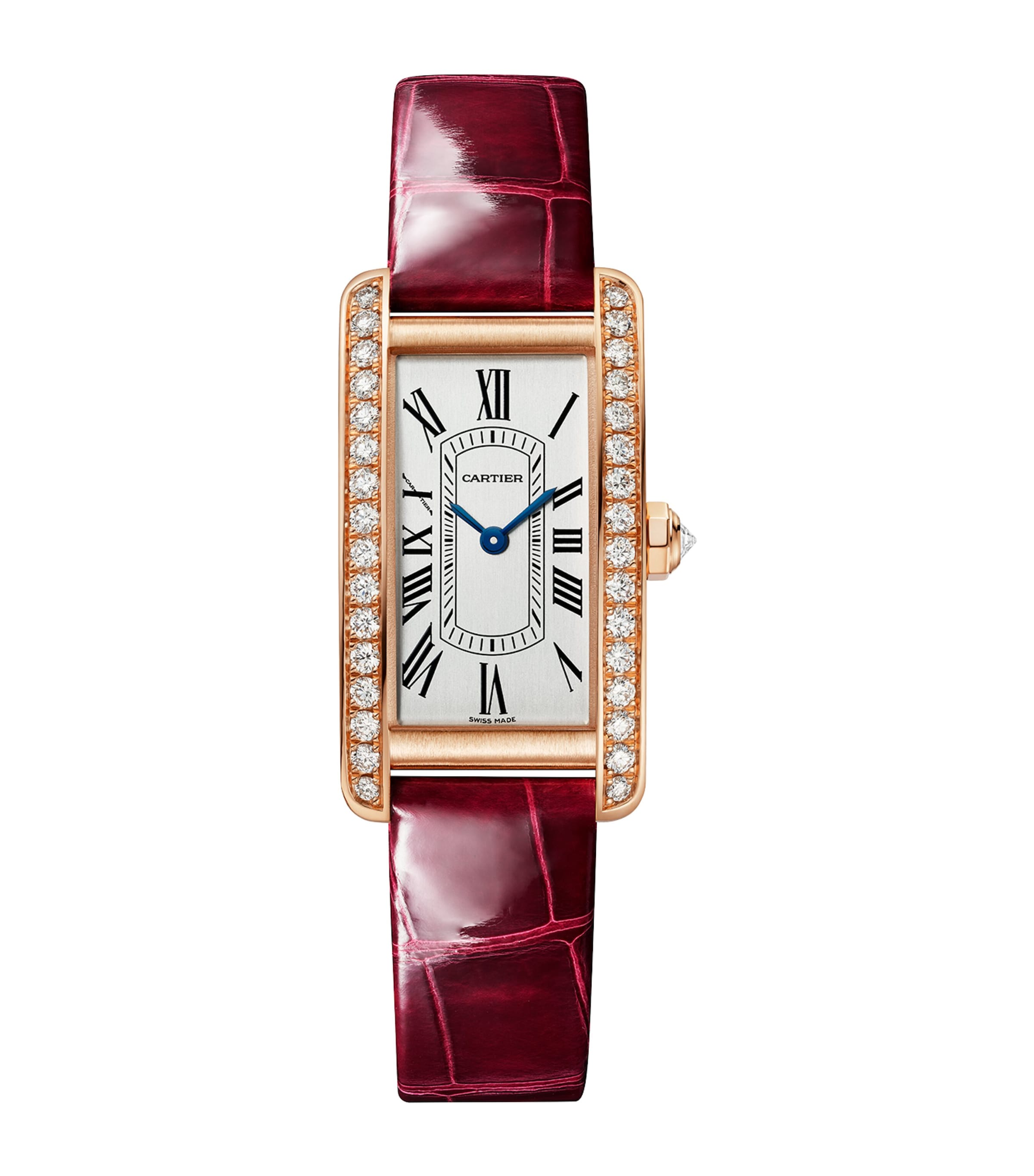 Cartier Small Rose Gold and Diamond Tank Américaine Watch 35mm