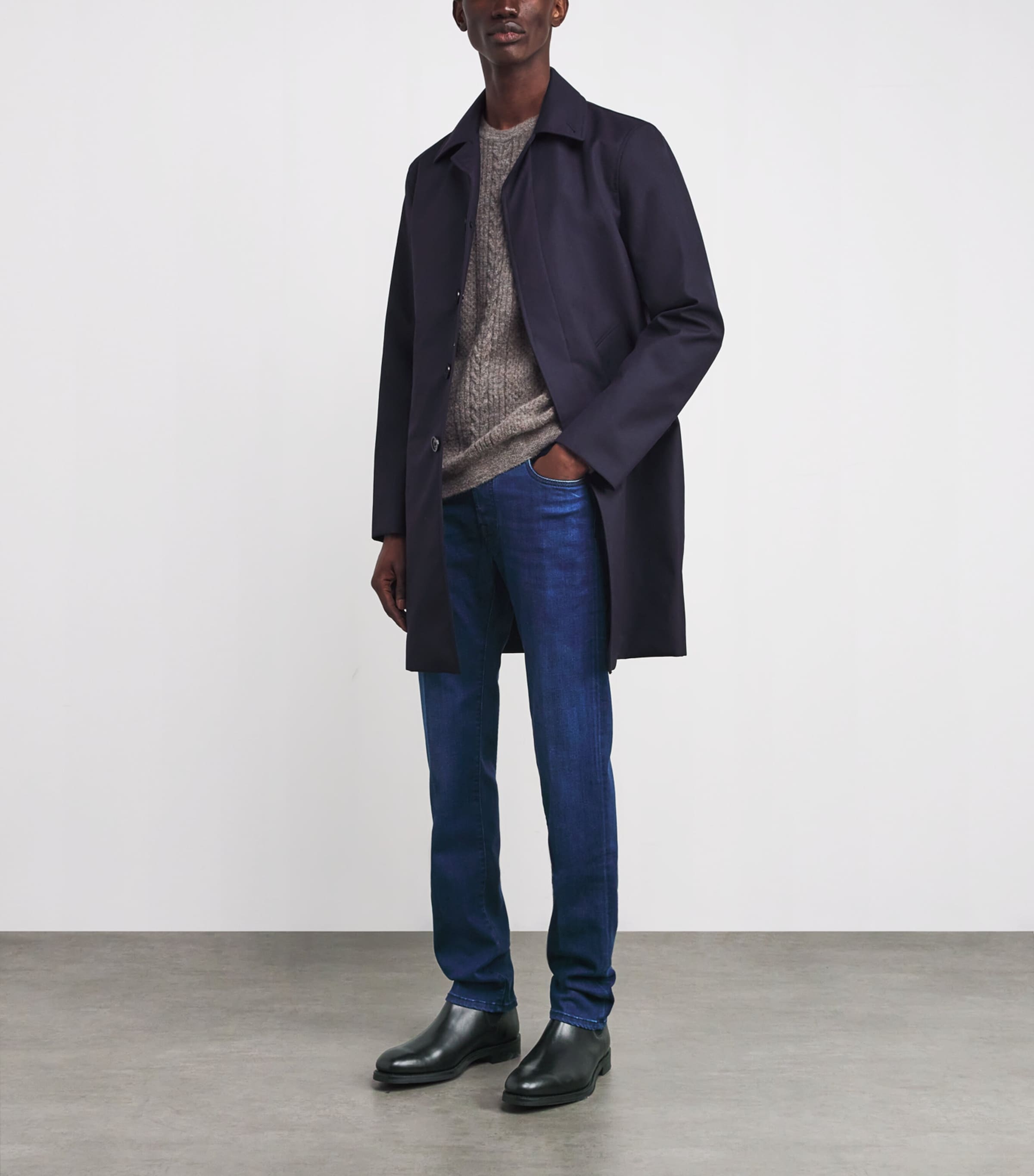 Crocodile Skin-Patch Bard Slim Jeans 200D Image 2