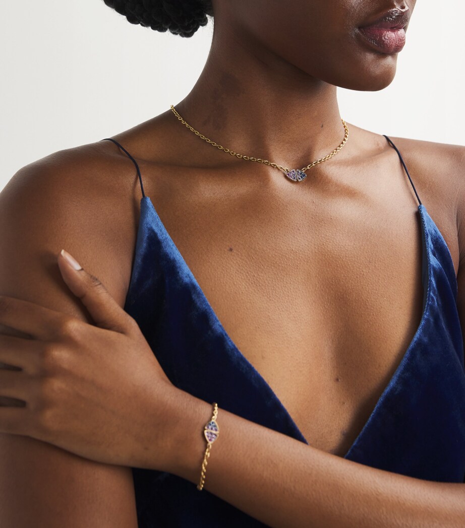 Yellow Gold and Sapphire Ombre Candy Sky Necklace YELLOW GOLD Image 3