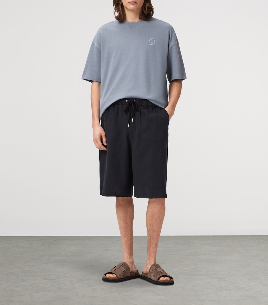 AllSaints Mens Organic Cotton Haven T-Shirt Maya Blue Image 2