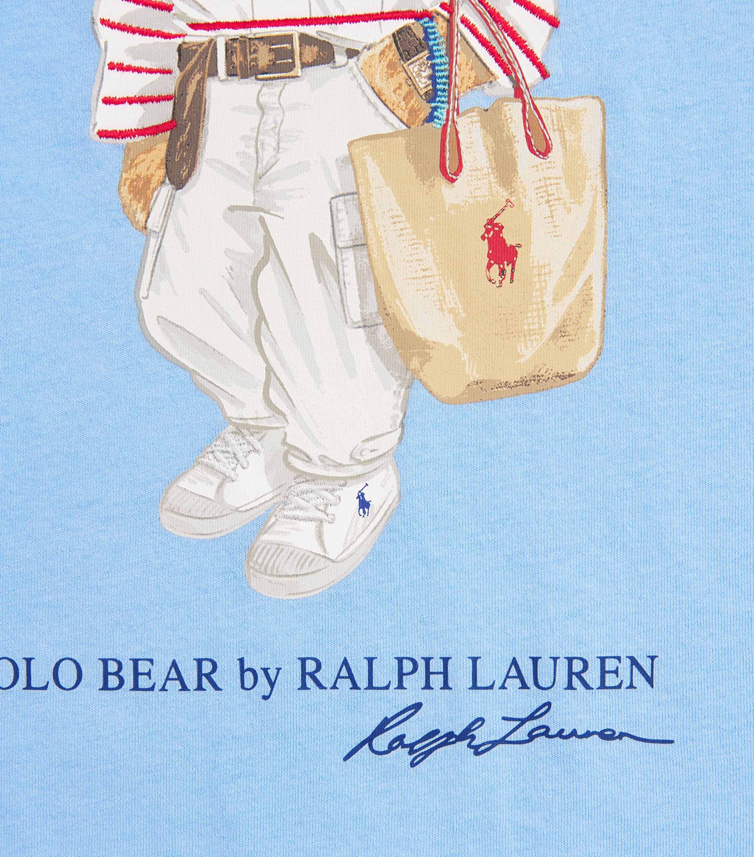 Polo Ralph Lauren Womens Cotton Polo Bear T-Shirt Baby Blue Image 6