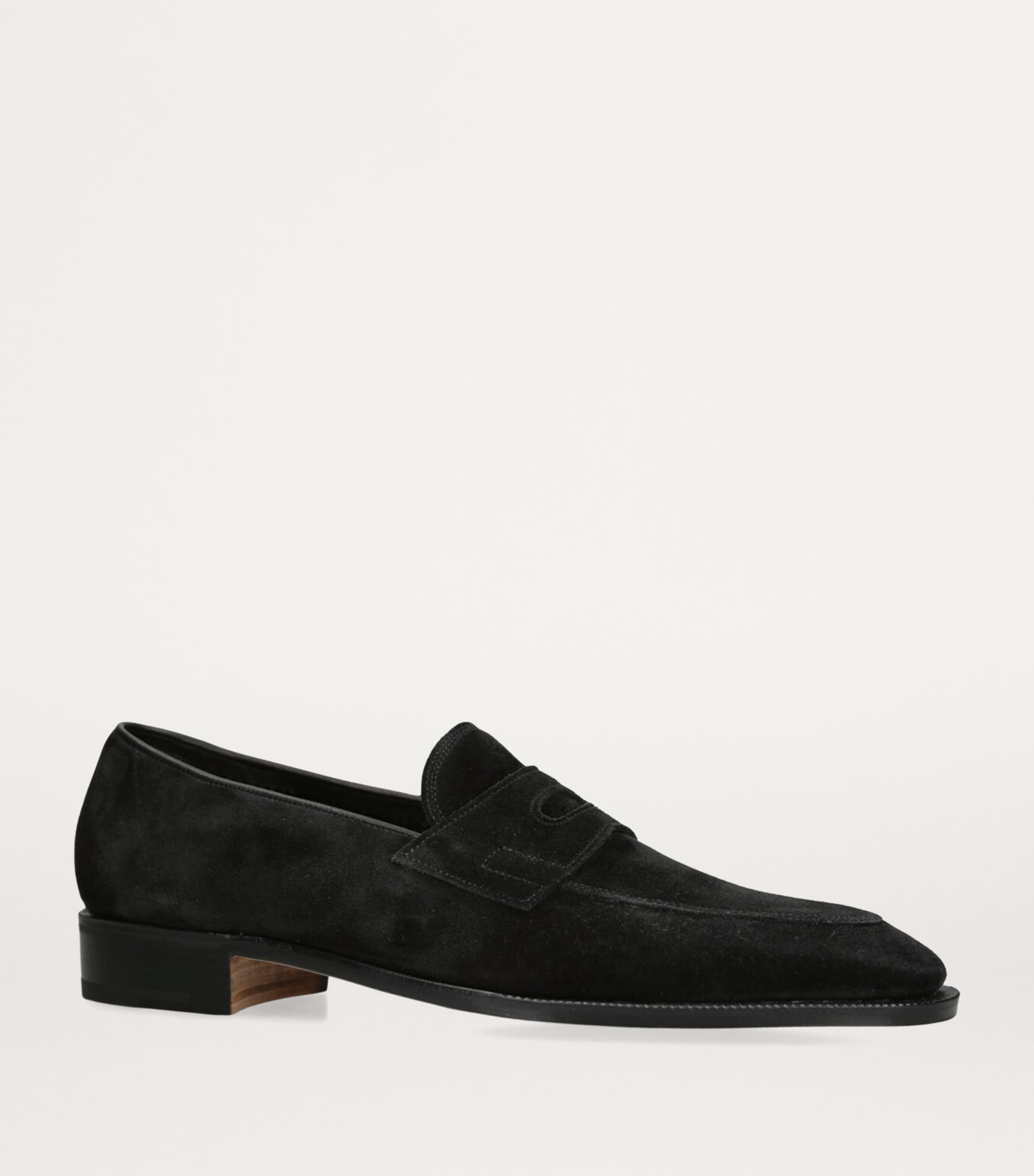 Suede James Unlined Loafers BLACK Image 3