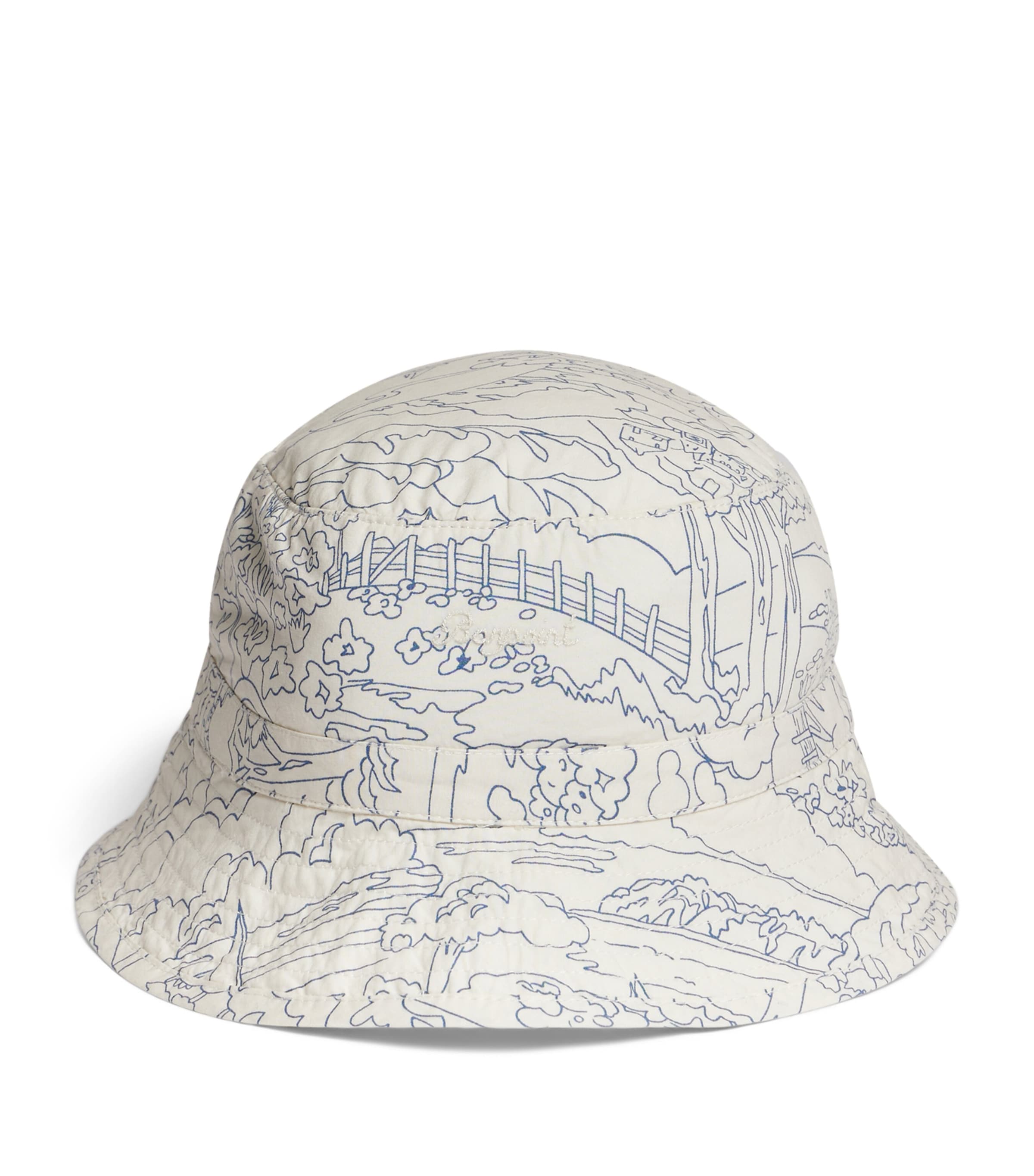Bonpoint Cotton Printed Bucket Hat Imp Encre Image 1