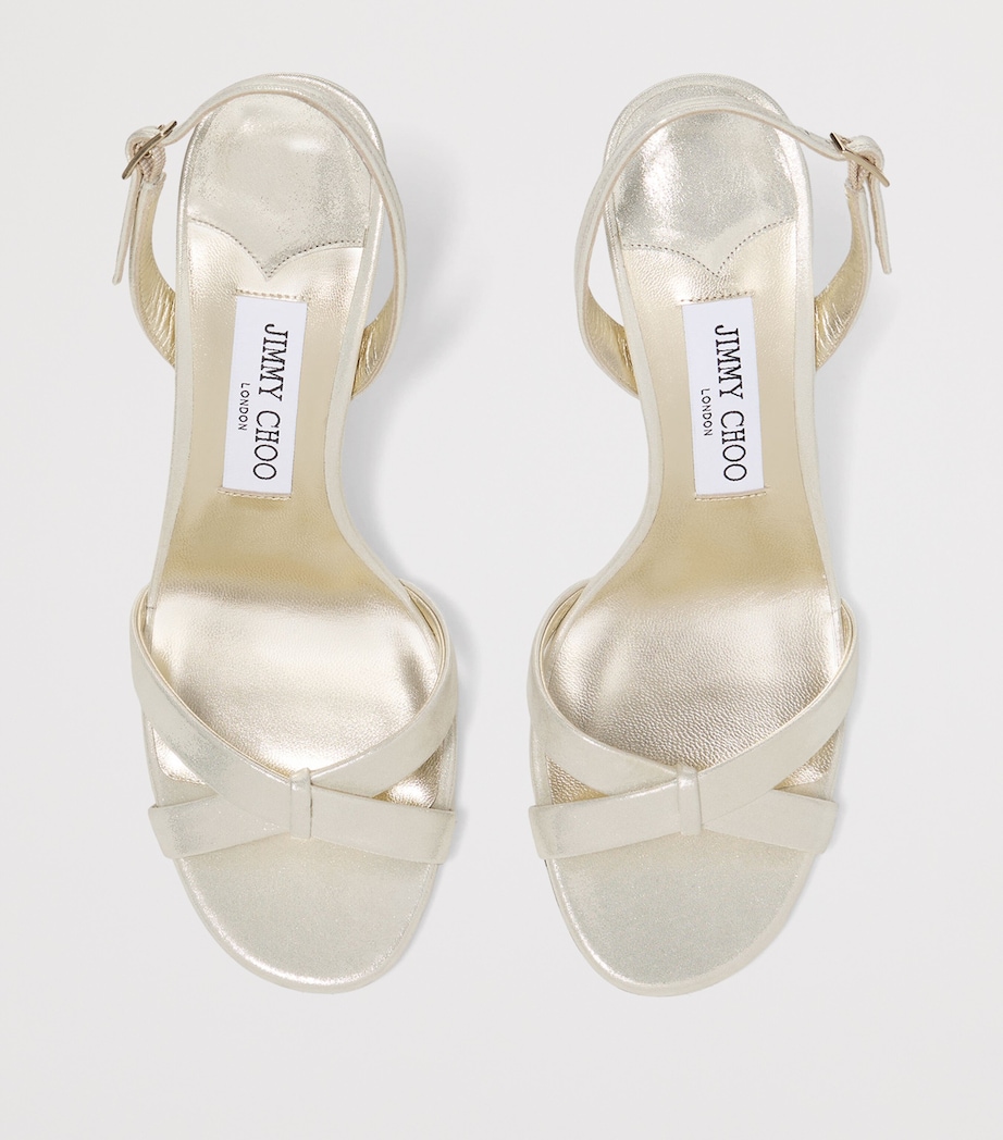 Elsy 90 Suede Heeled Sandals LIGHT SOFT GOLD Image 5