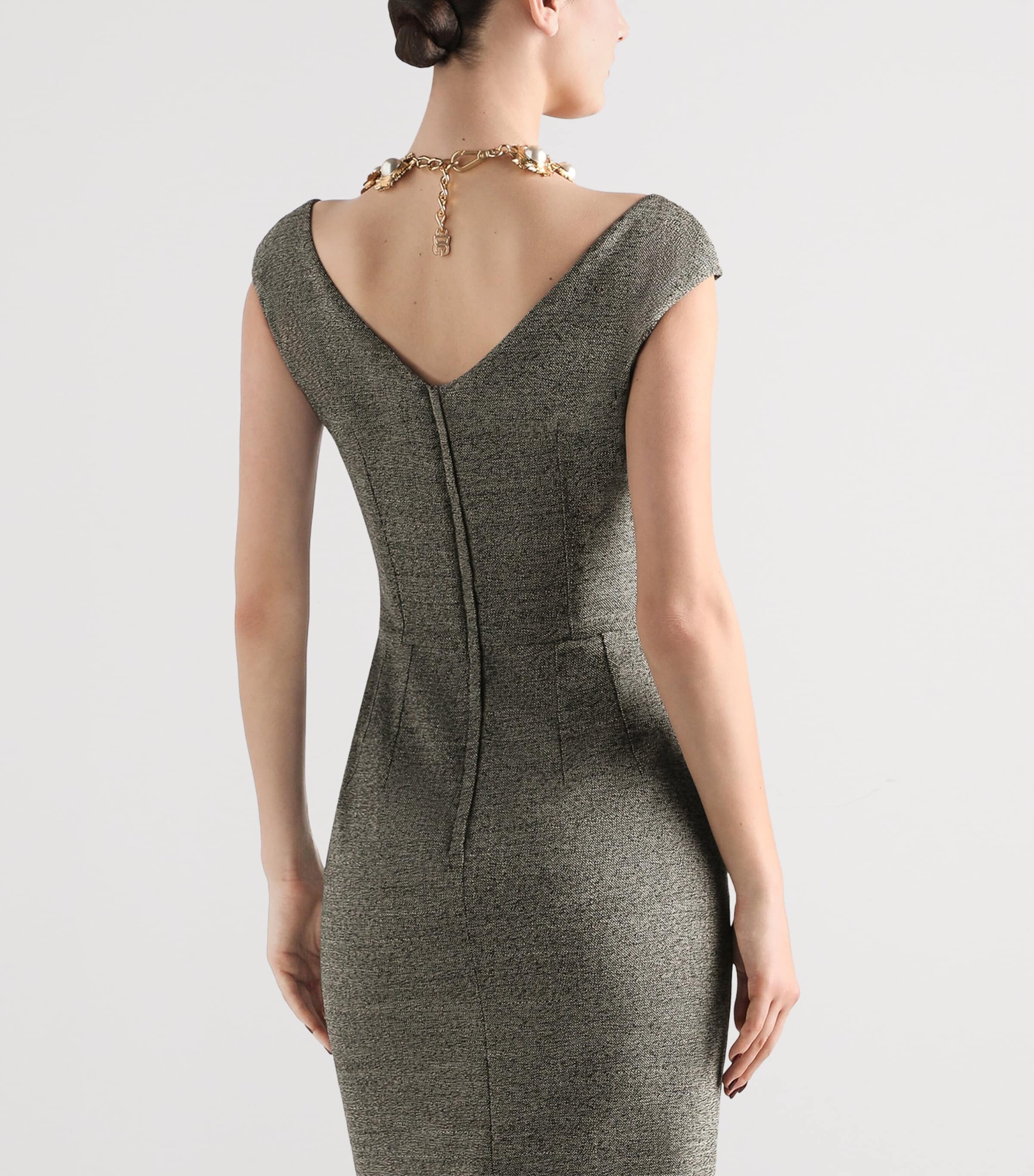Dolce&Gabbana Womens Wool-Blend Midi Dress Fantasy (not P Image 5