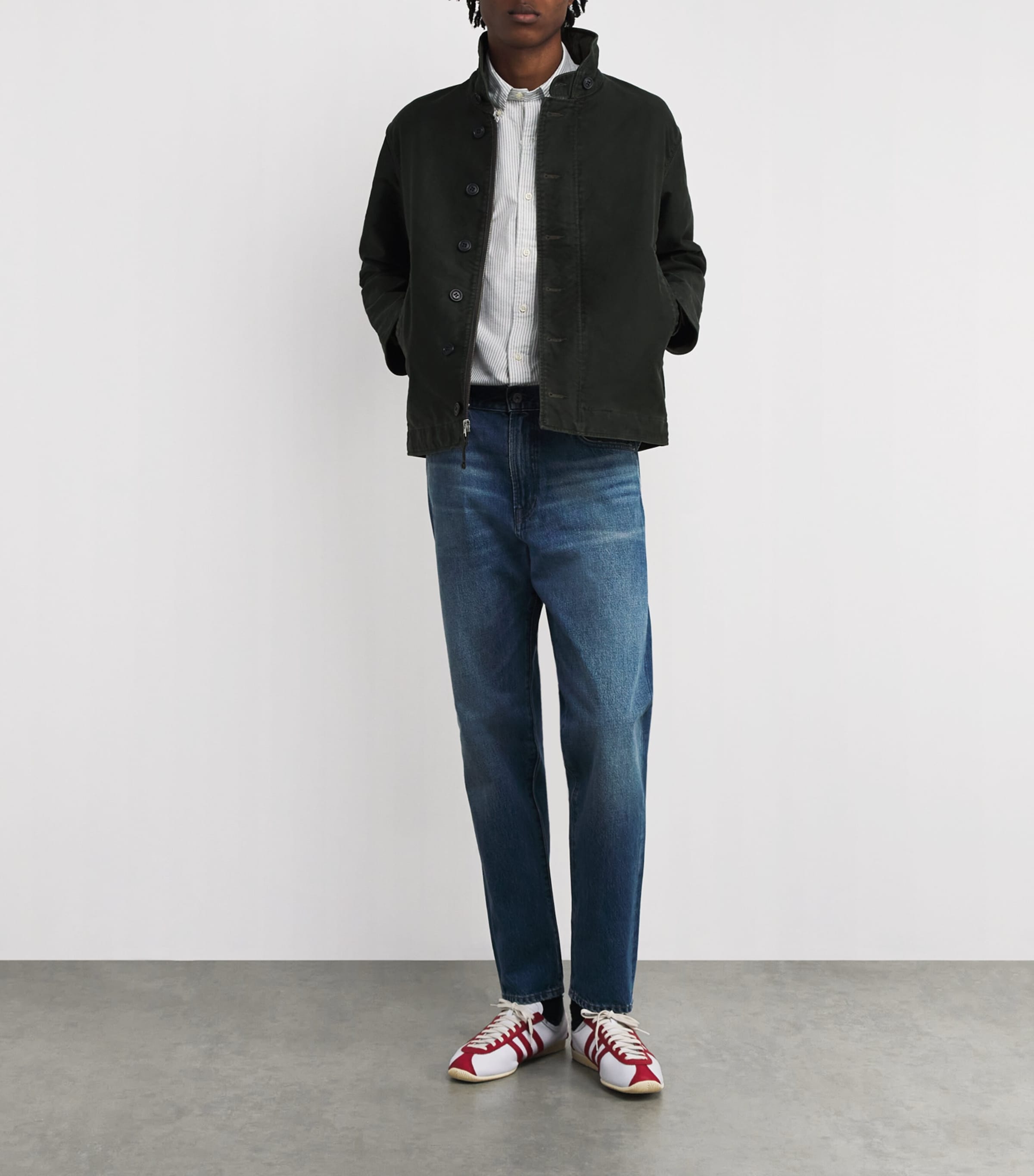 Double RL Cotton N-1 Deck Jacket BLACK Image 2