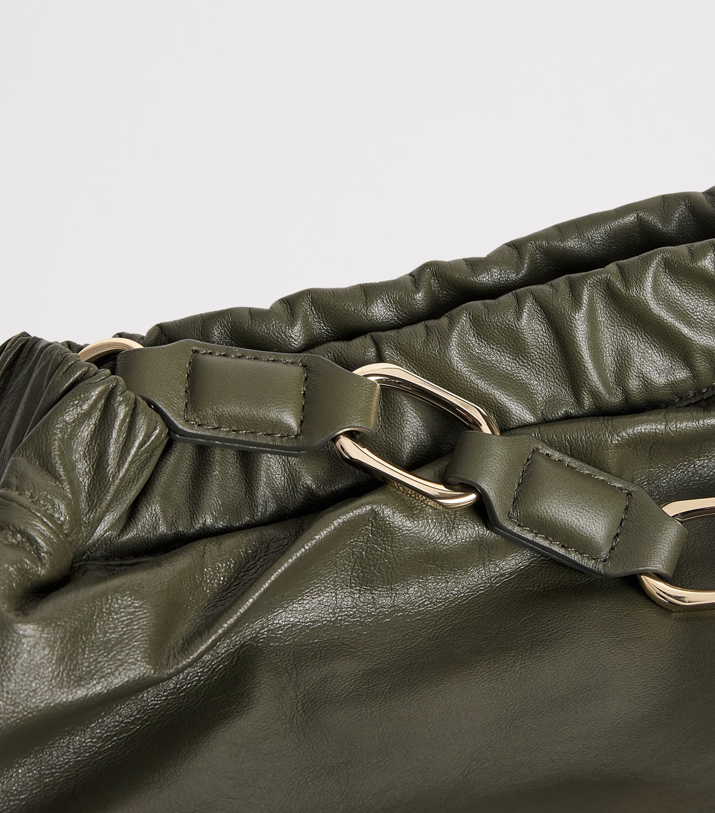 Leather Kate Tote Bag  OLIVE Image 6