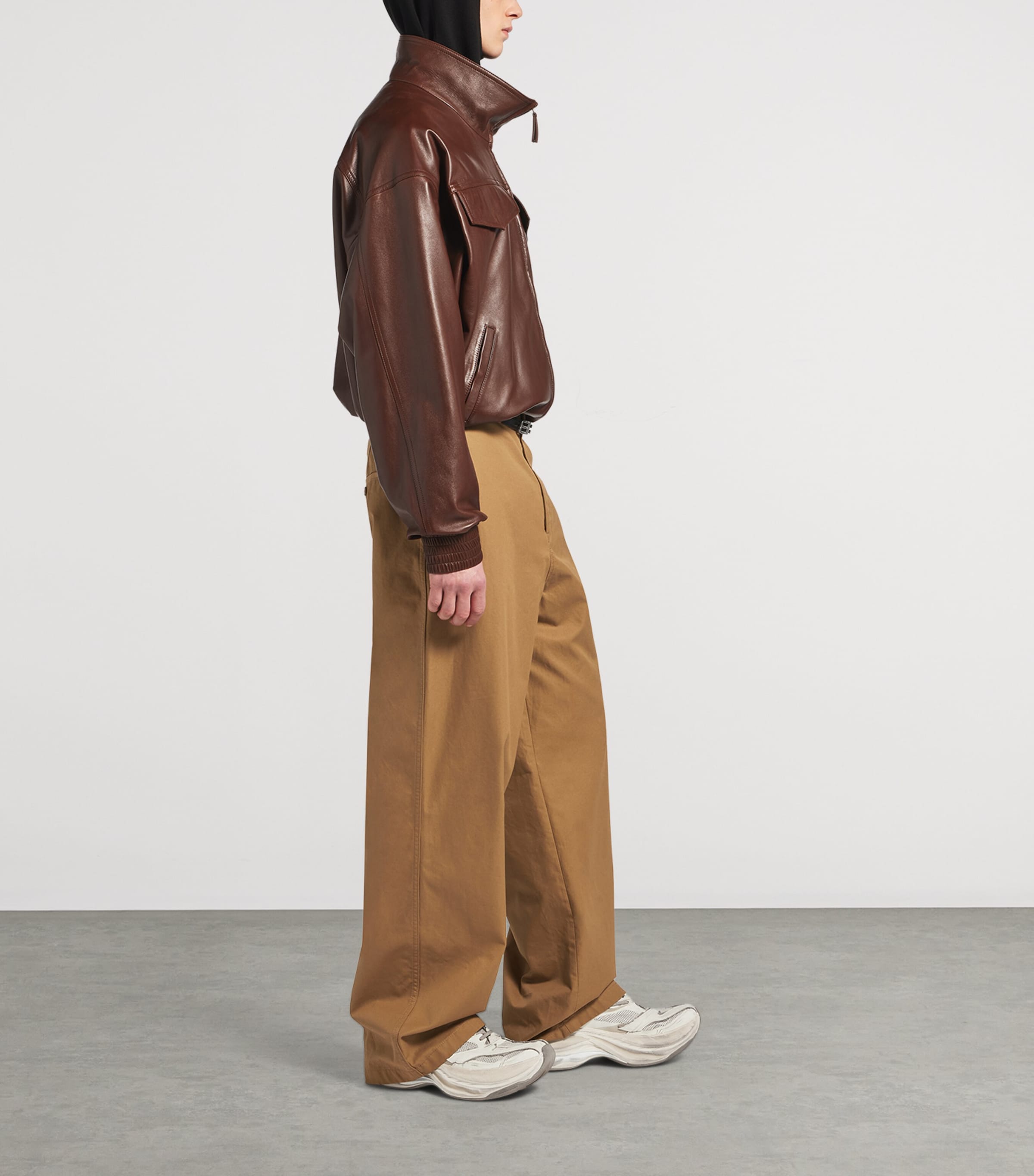 Balenciaga Mens Leather Blouson Jacket Image 4