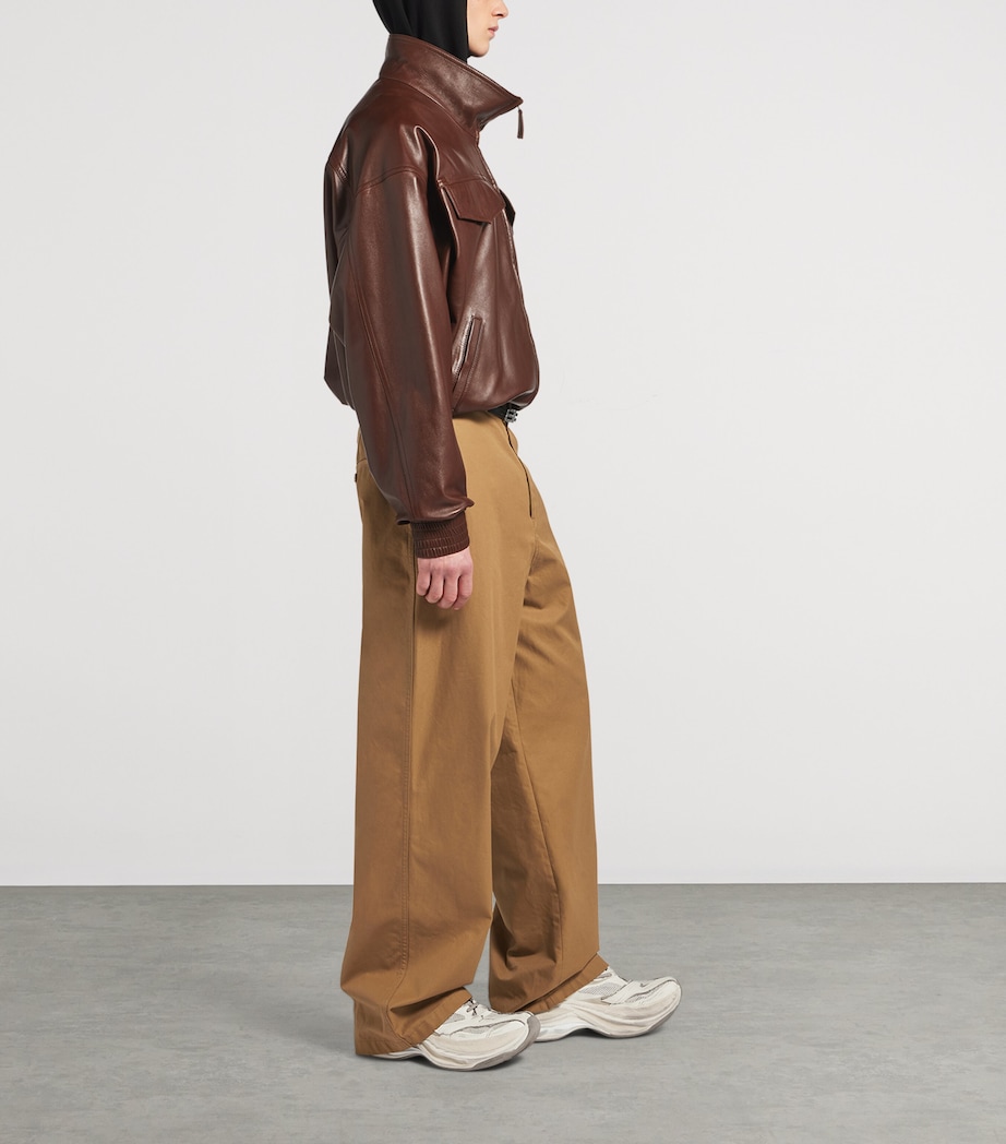 Balenciaga Mens Leather Blouson Jacket Image 4