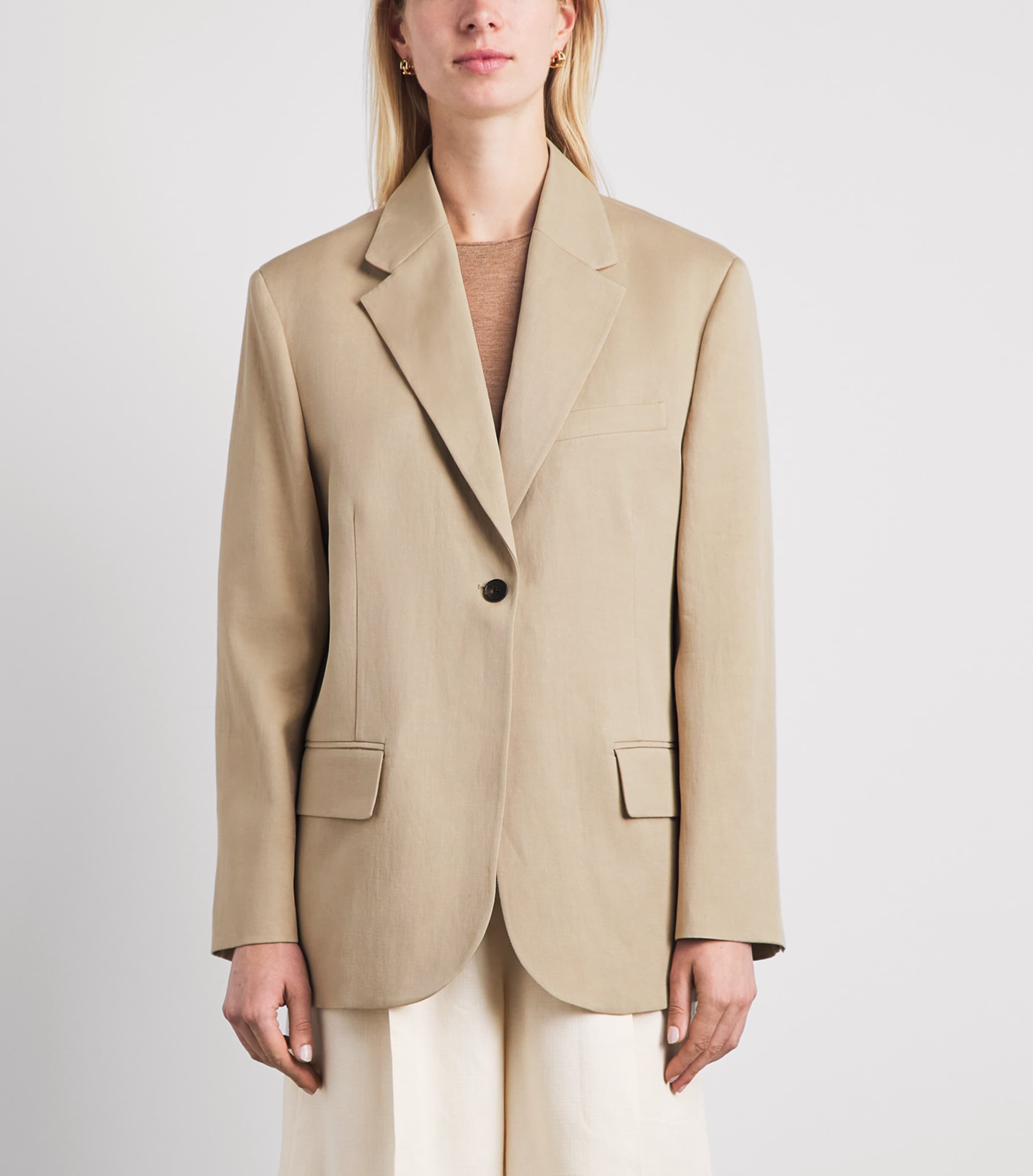 ME+EM Womens Oversized Icon Blazer Warm Stone Image 4