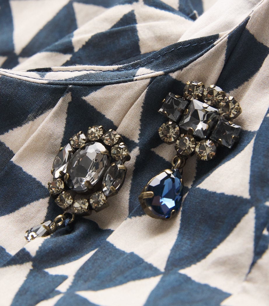 Cotton Voile Printed Midi Dress ULTRAMARINE Image 5