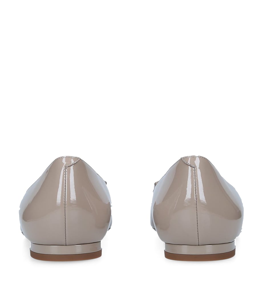 Leather Gommettine Ballet Flats TAUPE Image 2