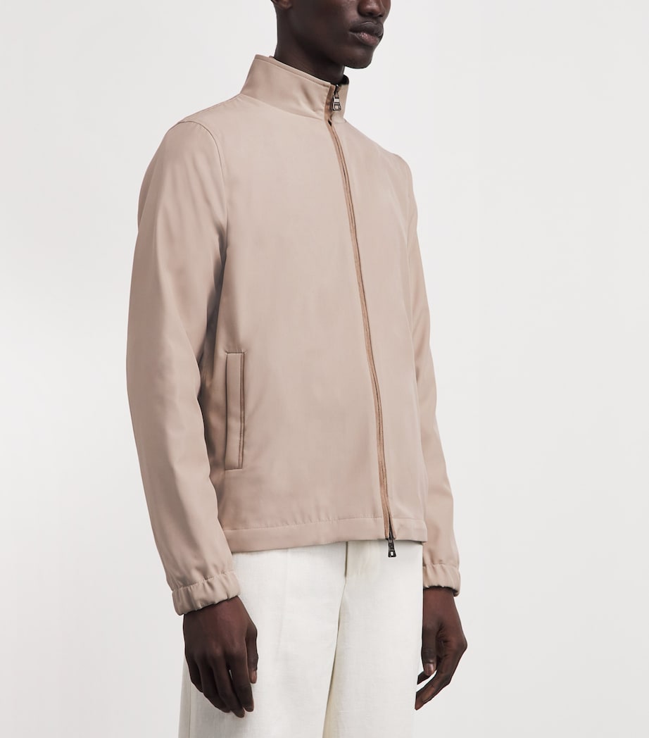 Fioroni Cashmere Mens Silk Bomber Jacket Ieam Avori Image 4