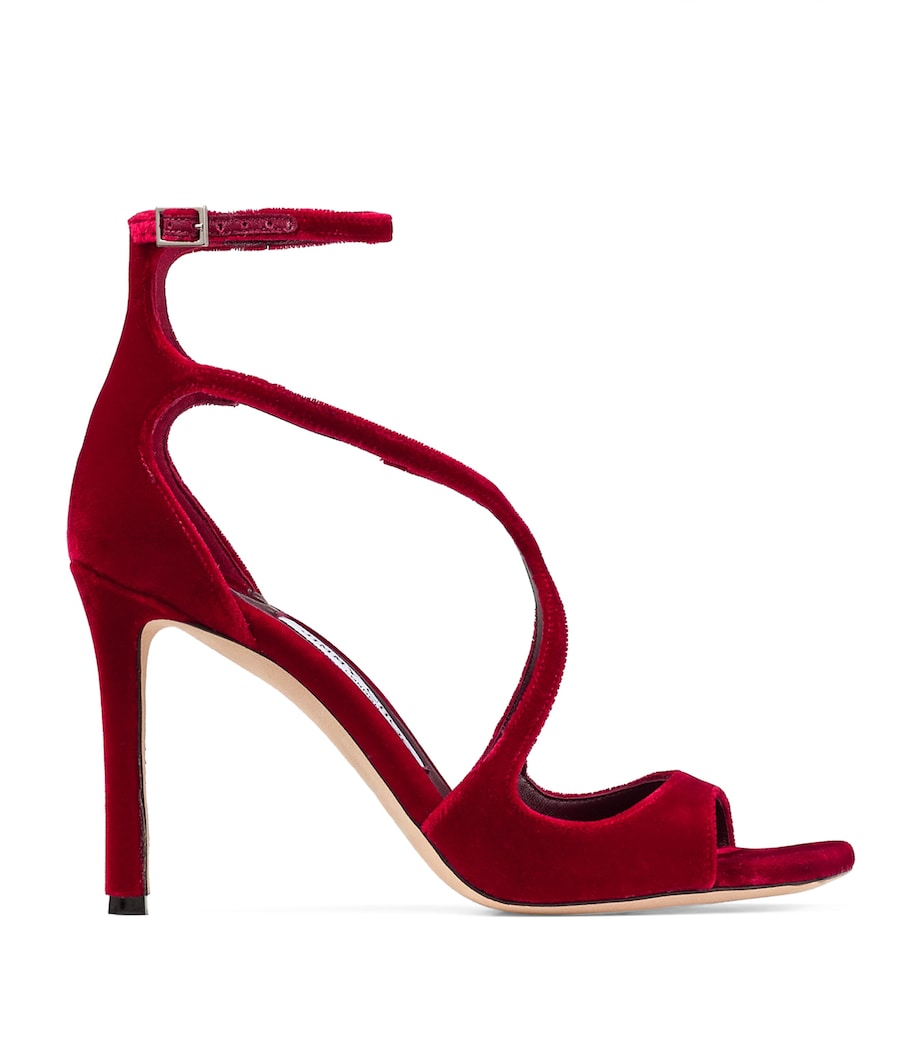 Azia 95 Velvet Sandals RUBY RED Image 1