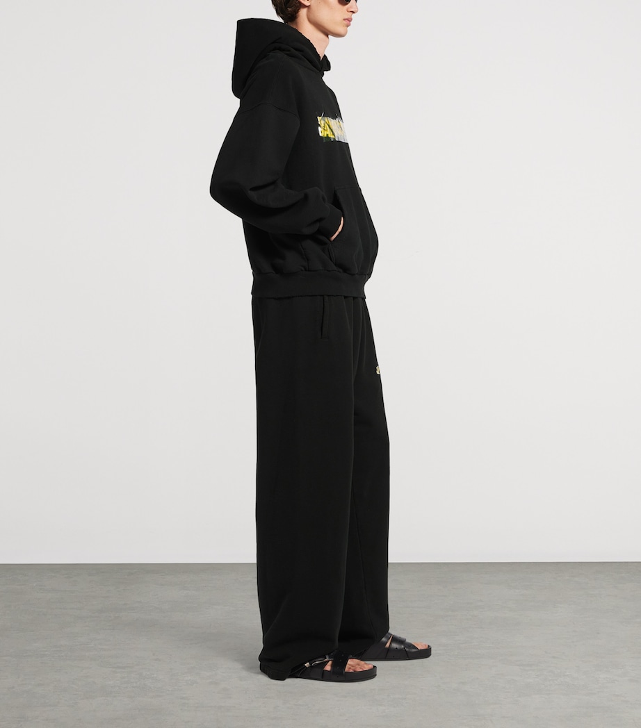 Balenciaga Mens Cotton Messy Spray Hoodie Image 4