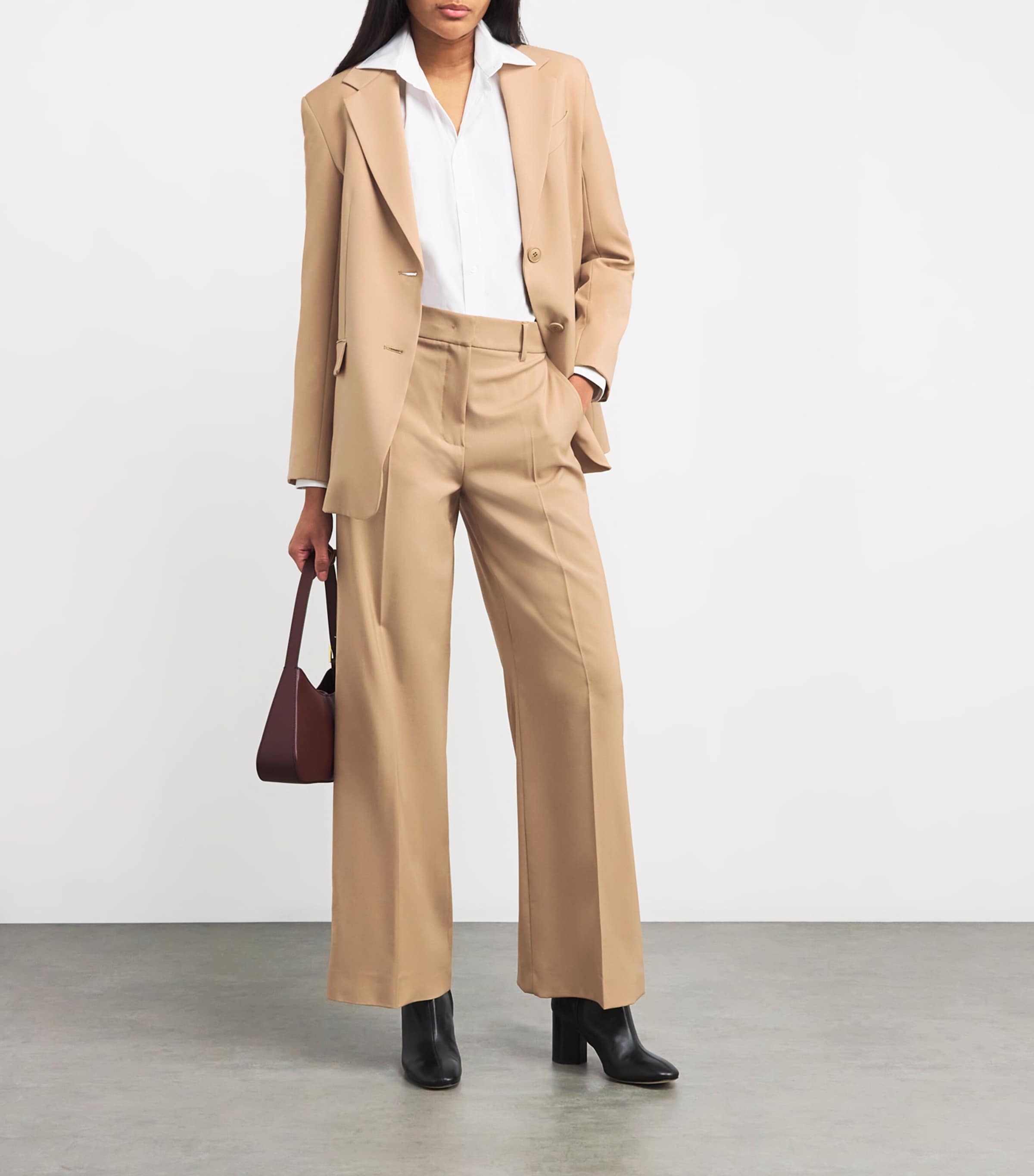 Wool Tailored Trousers BEIGE Image 2