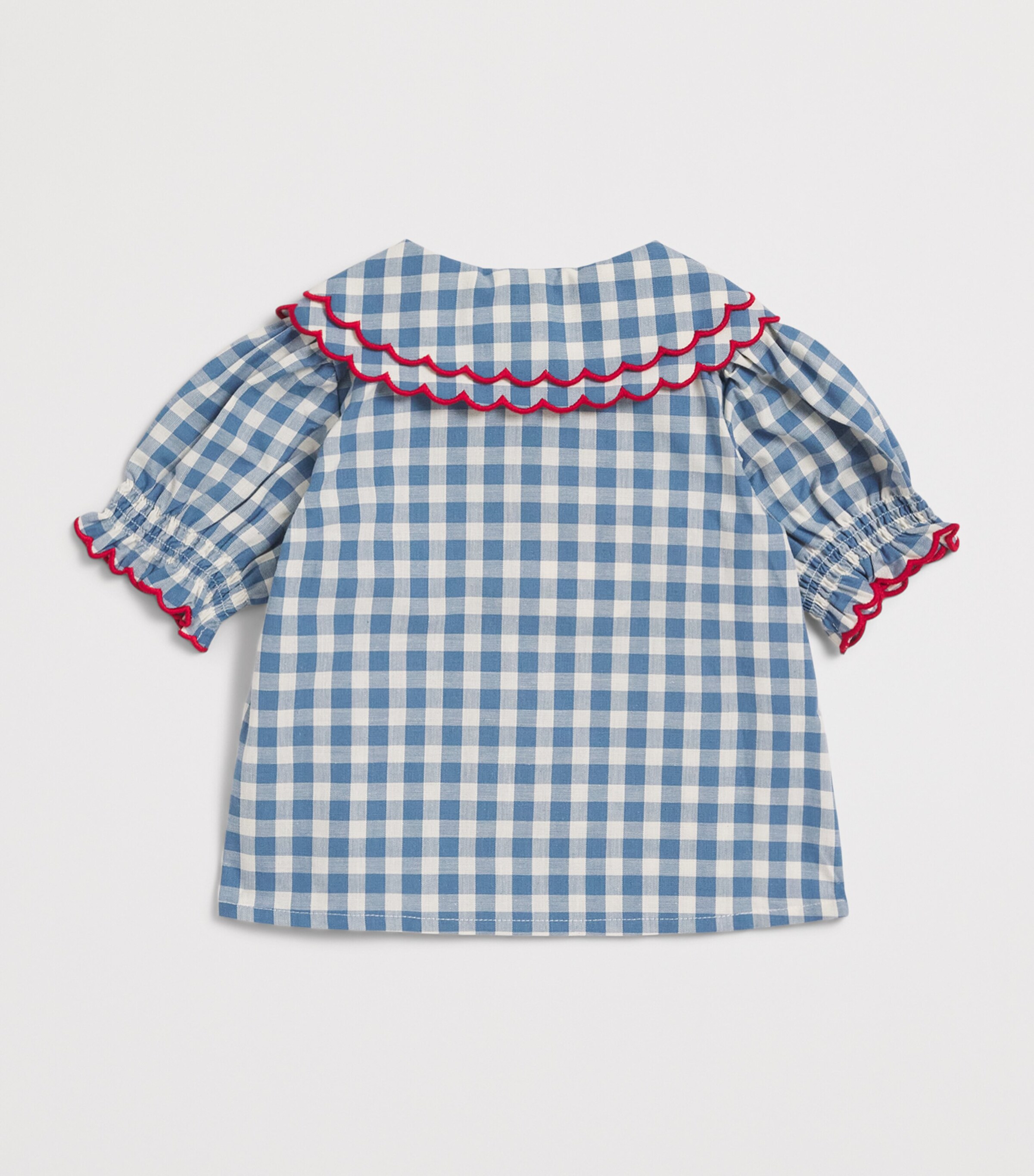 PEPA LONDON Check Collared Blouse (18 Months-4 Years) Blue Image 2