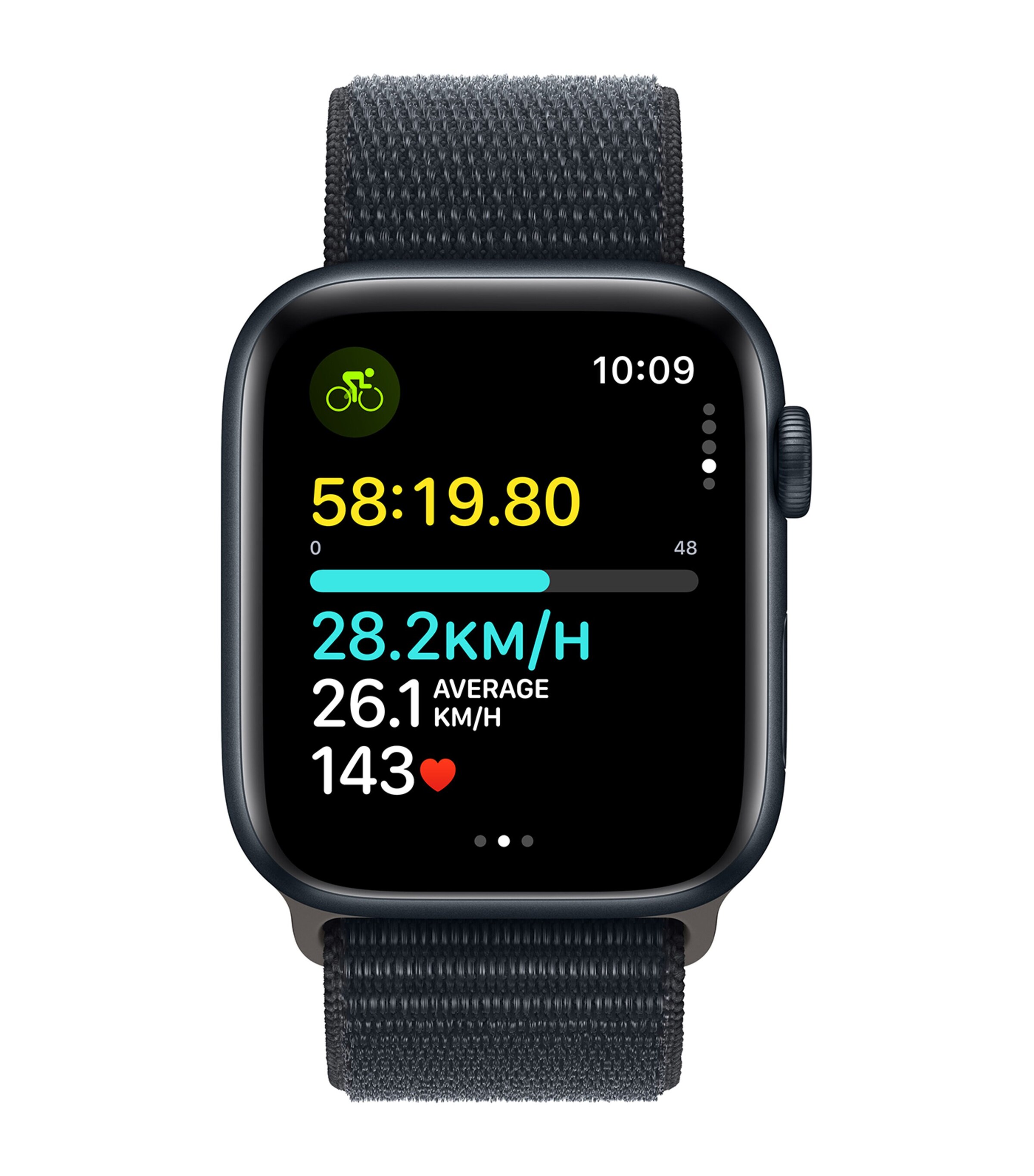 Apple Apple Watch SE 2023 –   Midnight with Midnight Sport Loop, 44mm Midnight Image 3