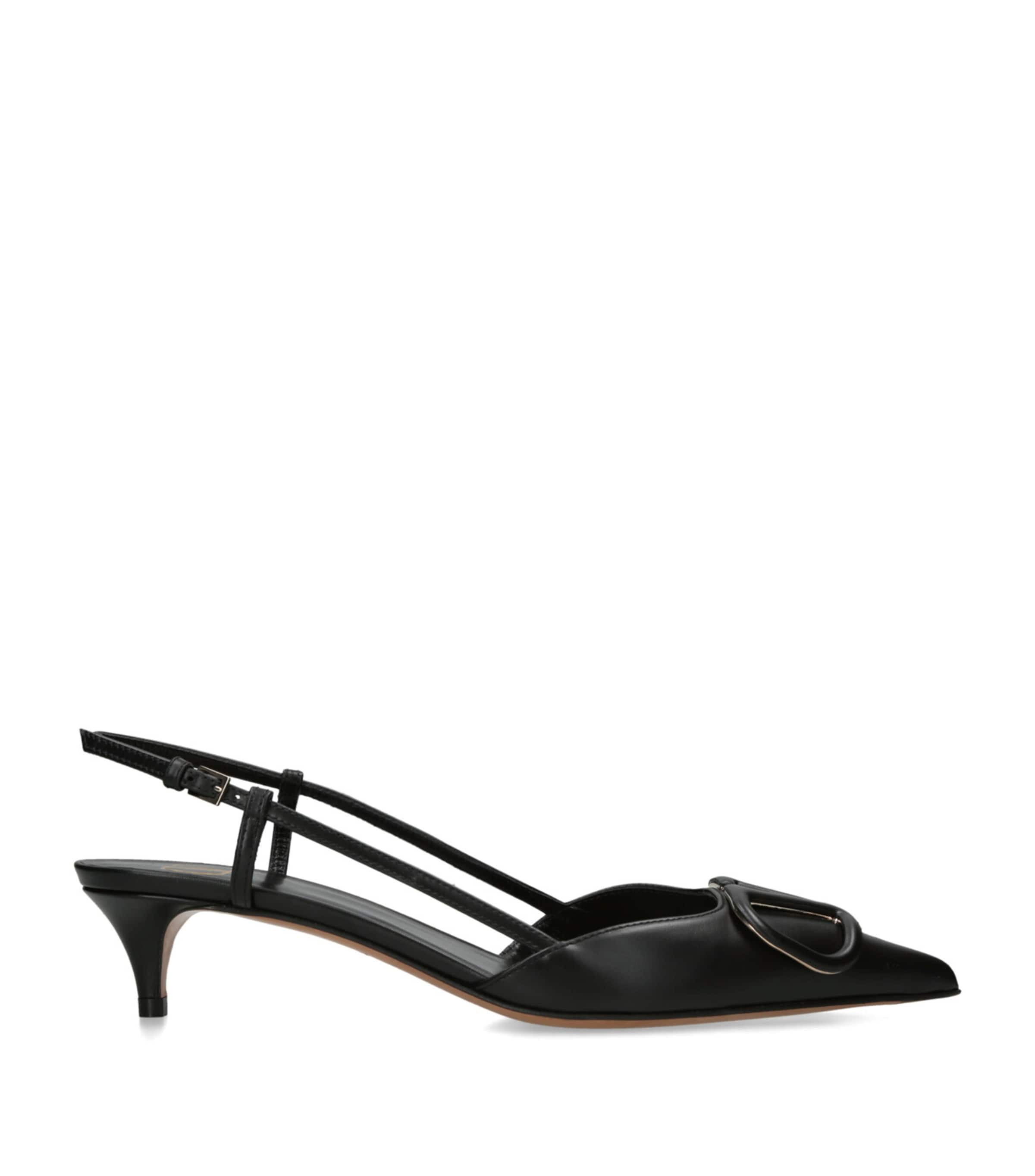 パンプス VALENTINO BLACK LEATHER VLOGO SIGNATURE PUMPS Valentino Garavani VLogo Signature pumps for Women - Black