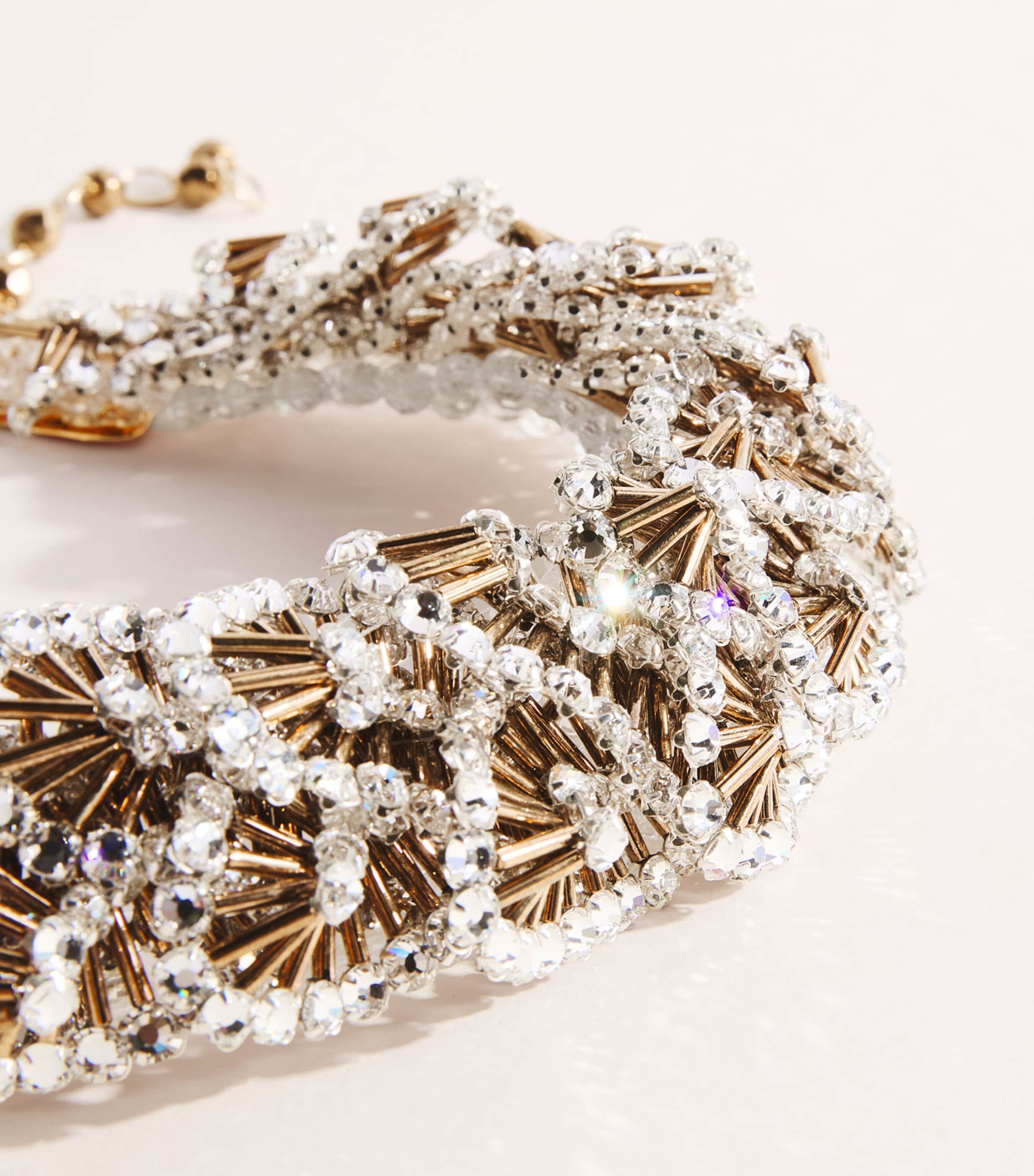 Coppola e Toppo Crystal Foglie Necklace Gold/white Image 5