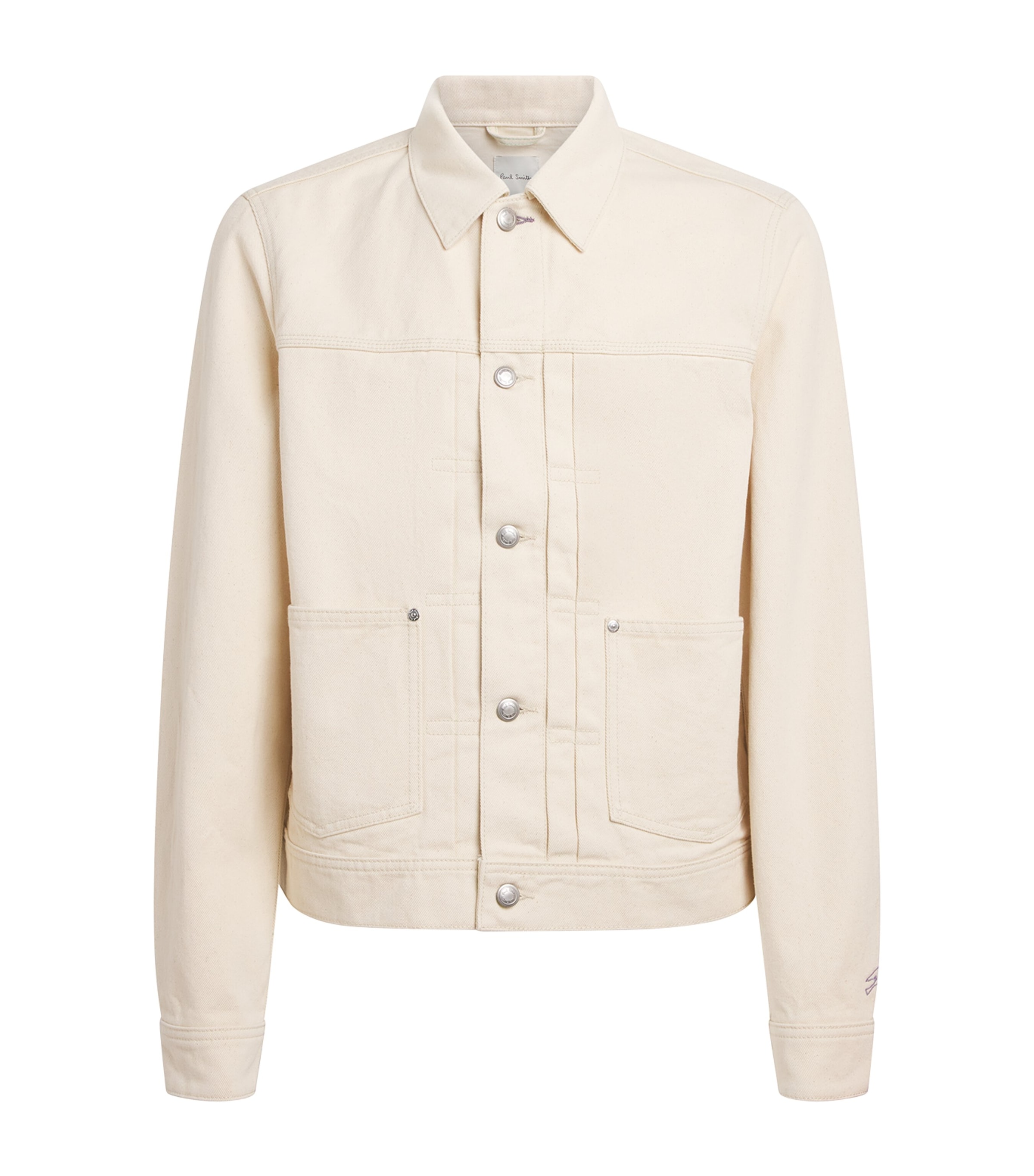 Paul Smith Mens Denim Embroidered Jacket R_wash Image 1