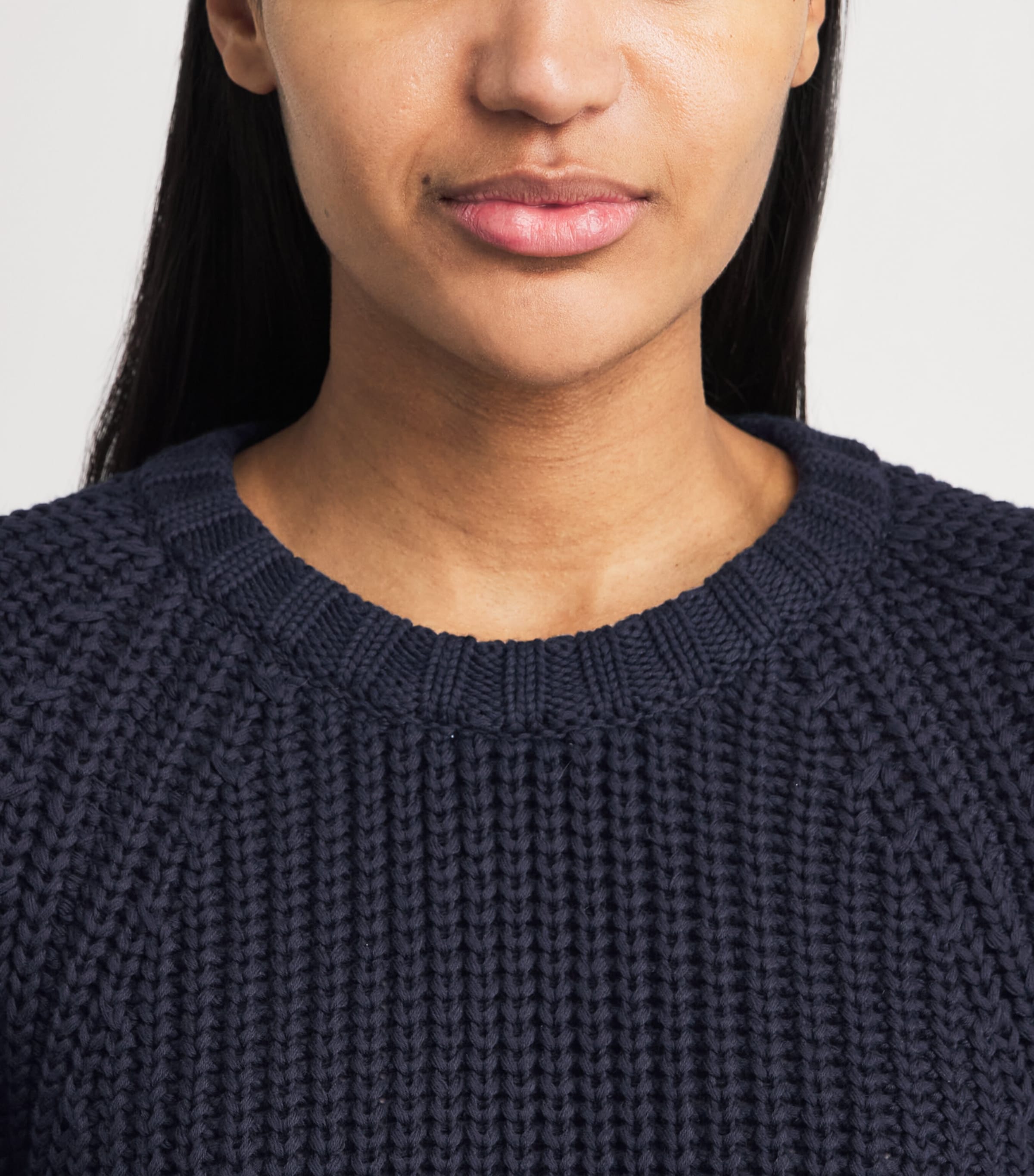 ME+EM Womens Organic Cotton Weekend Sweater Navy Image 3