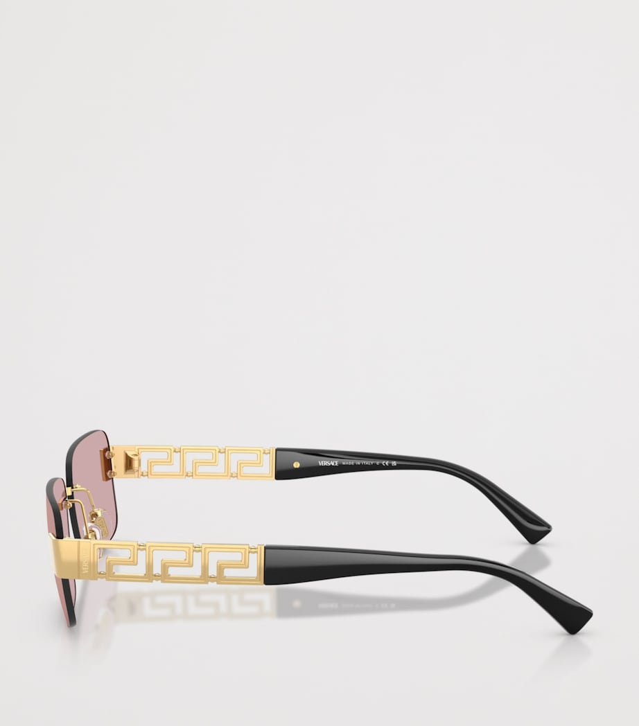 Metal Rectangular Sunglasses 10021T Image 3