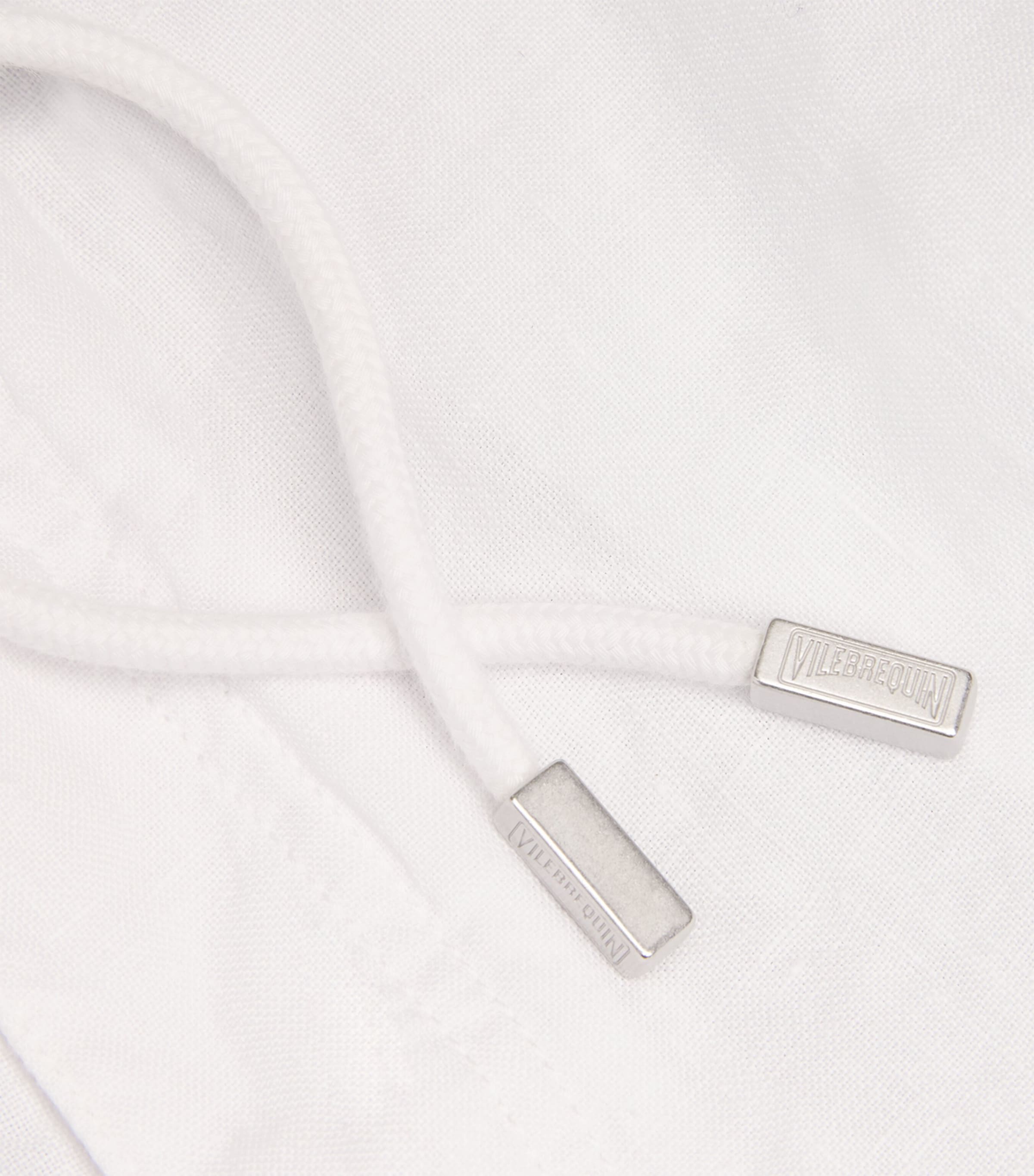 Linen Pacha Drawstring Trousers 010-WHITE Image 5