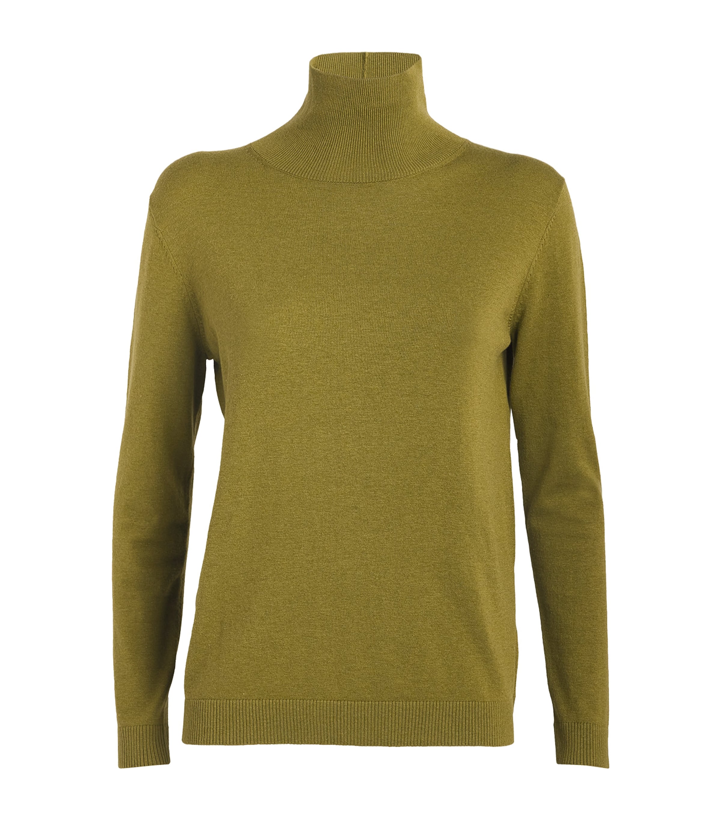 Shop Weekend Max Mara Wool-blend Rollneck Sweater In Green