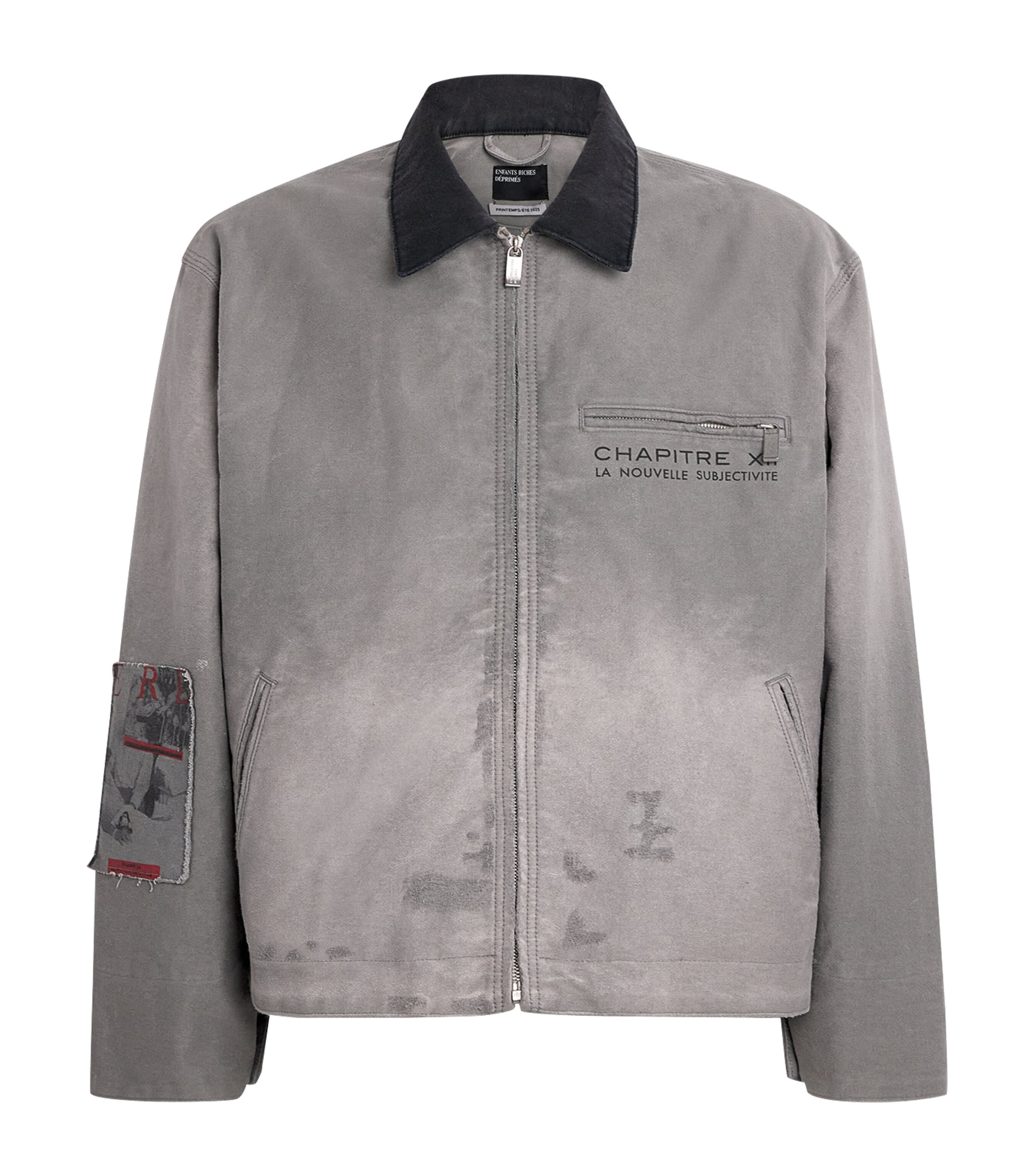 Enfants Riches Deprimes Canvas Chapitre Xxi Moleskin Jacket In Gray