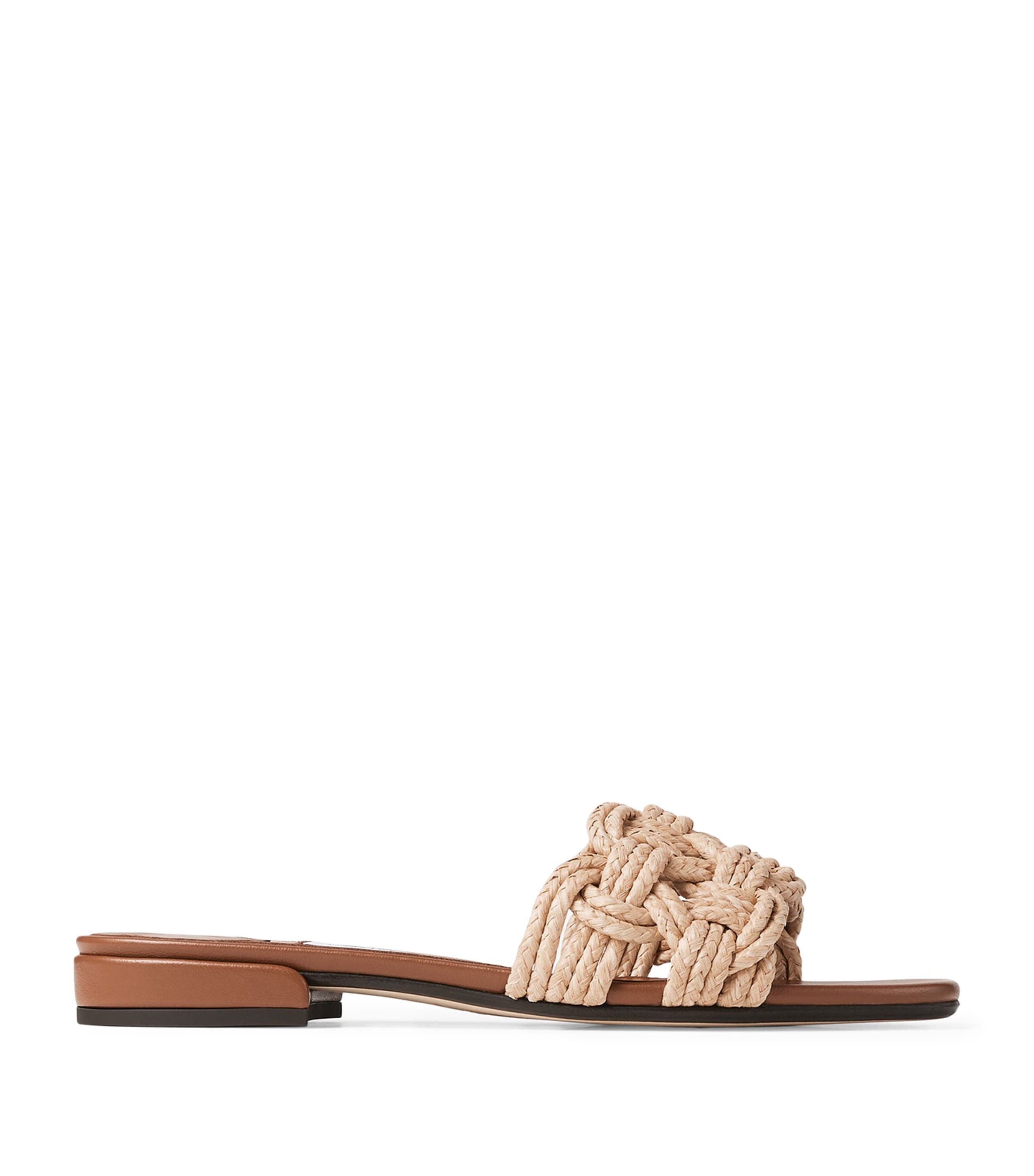 Jimmy Choo Chara 70 Crochet Raffia Sandals