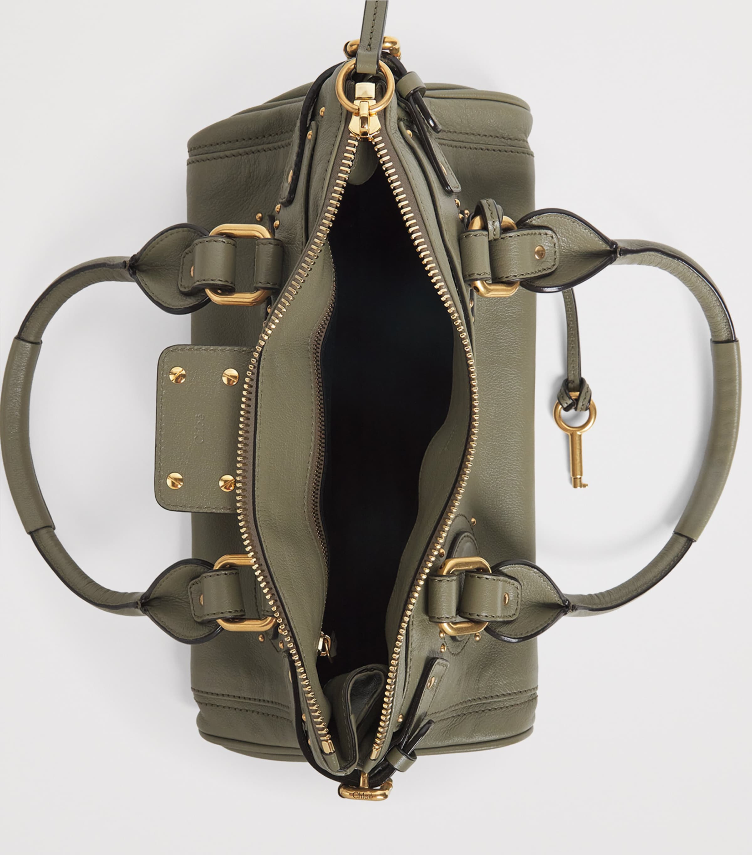Chloé Leather Paddington Shoulder Bag Aloe Green Image 3