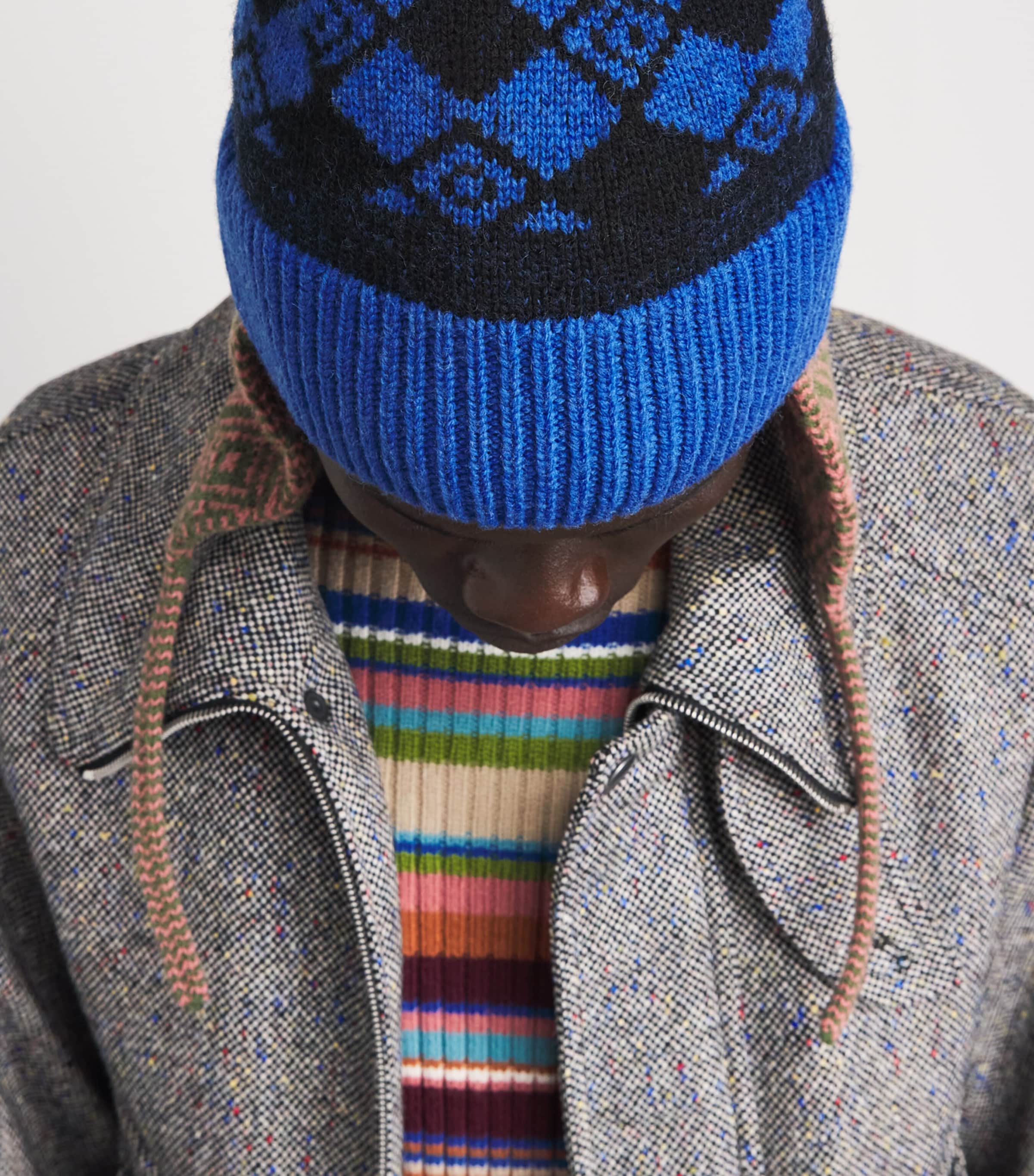 DRIES VAN NOTEN Wool Jacquard Hat King Image 2