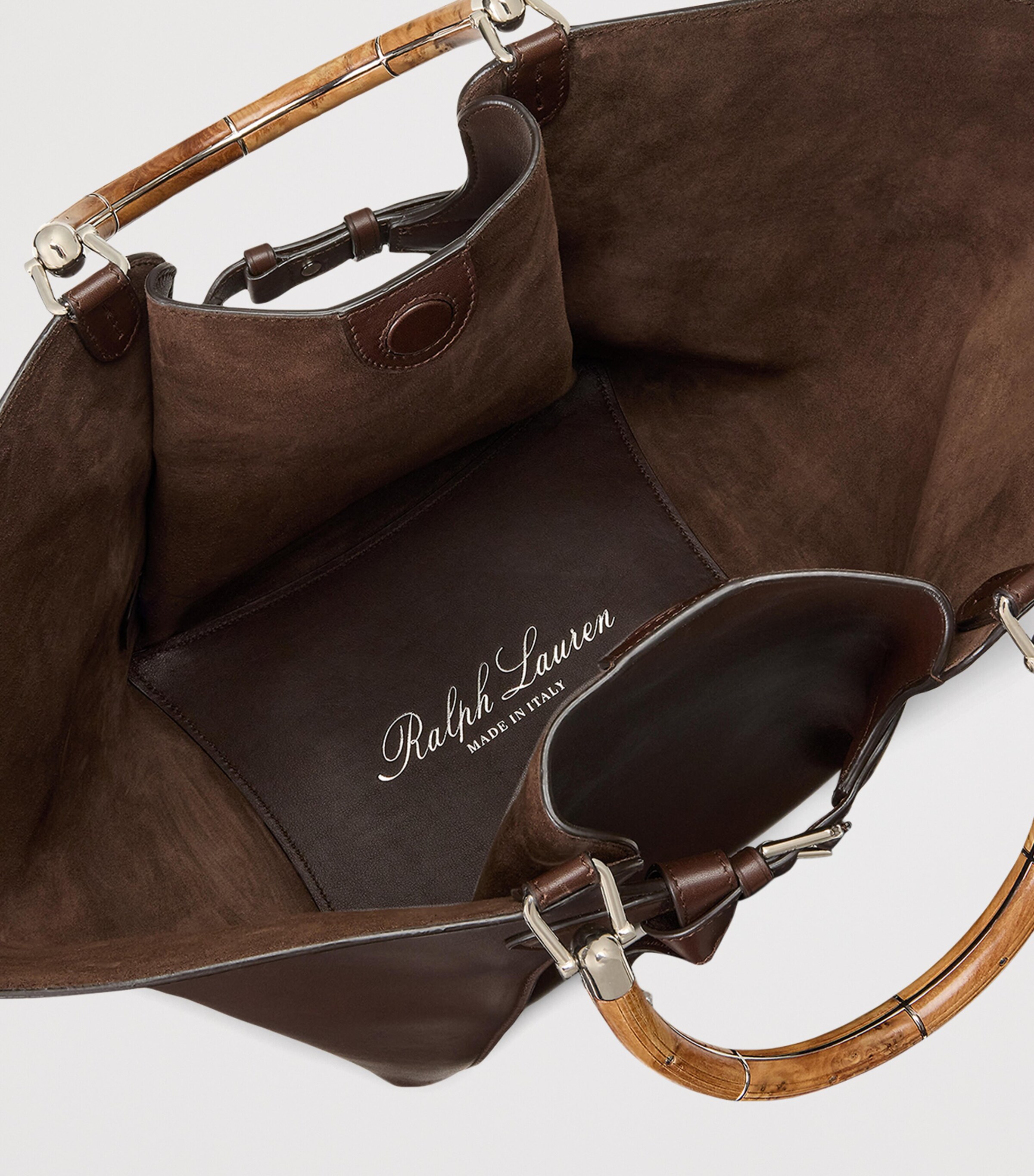 Ralph Lauren Collection Leather Ralph Tote Bag Mocha Image 6
