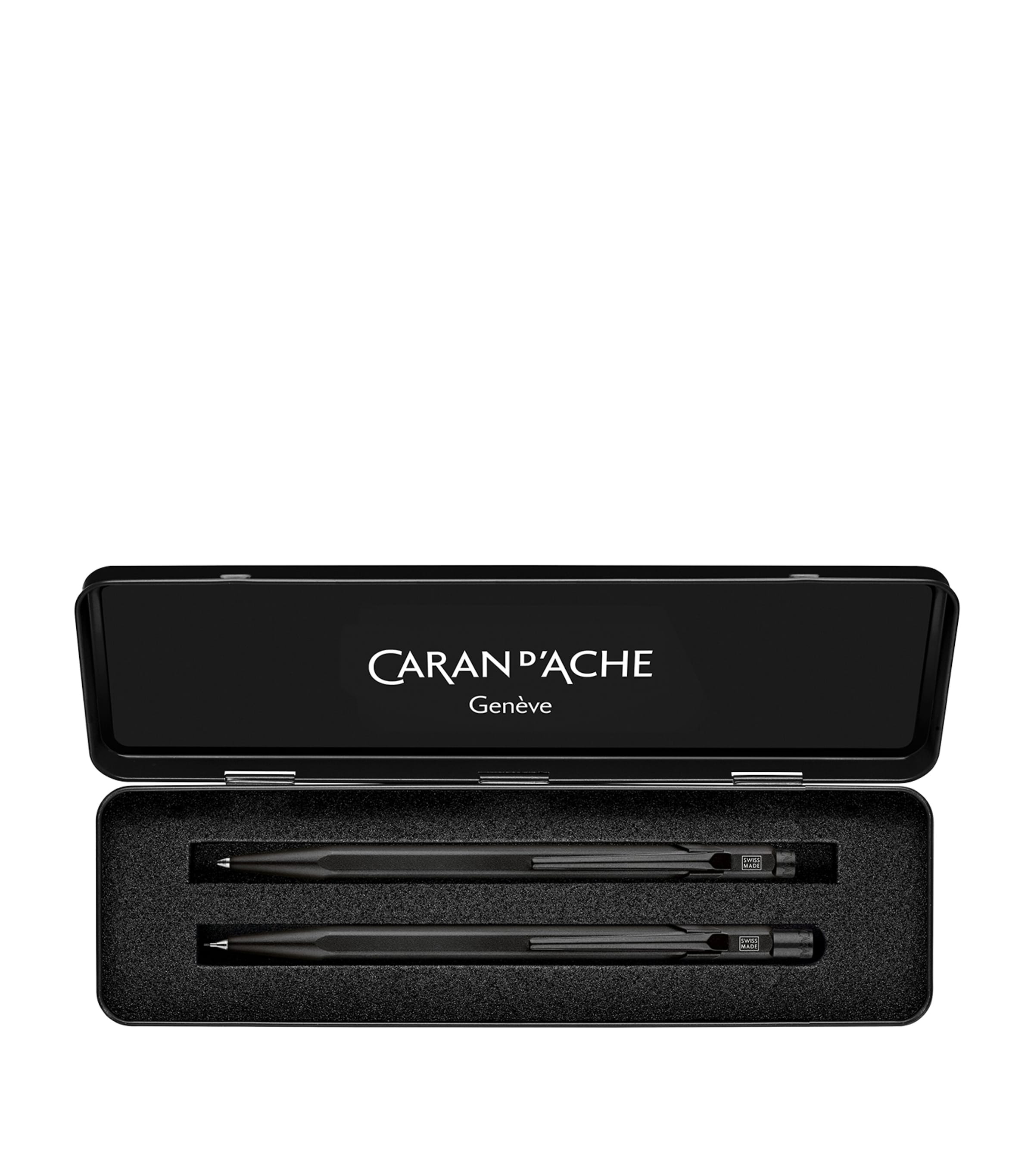 Caran D'ache Black Edition Ballpoint Pen And Mechanical Pencil Set