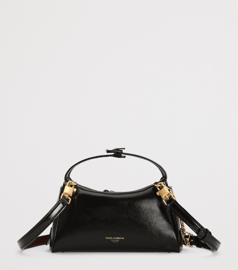 Calfskin Vittoria Charm Shoulder Bag 8I984-NERO/OTTO Image 5
