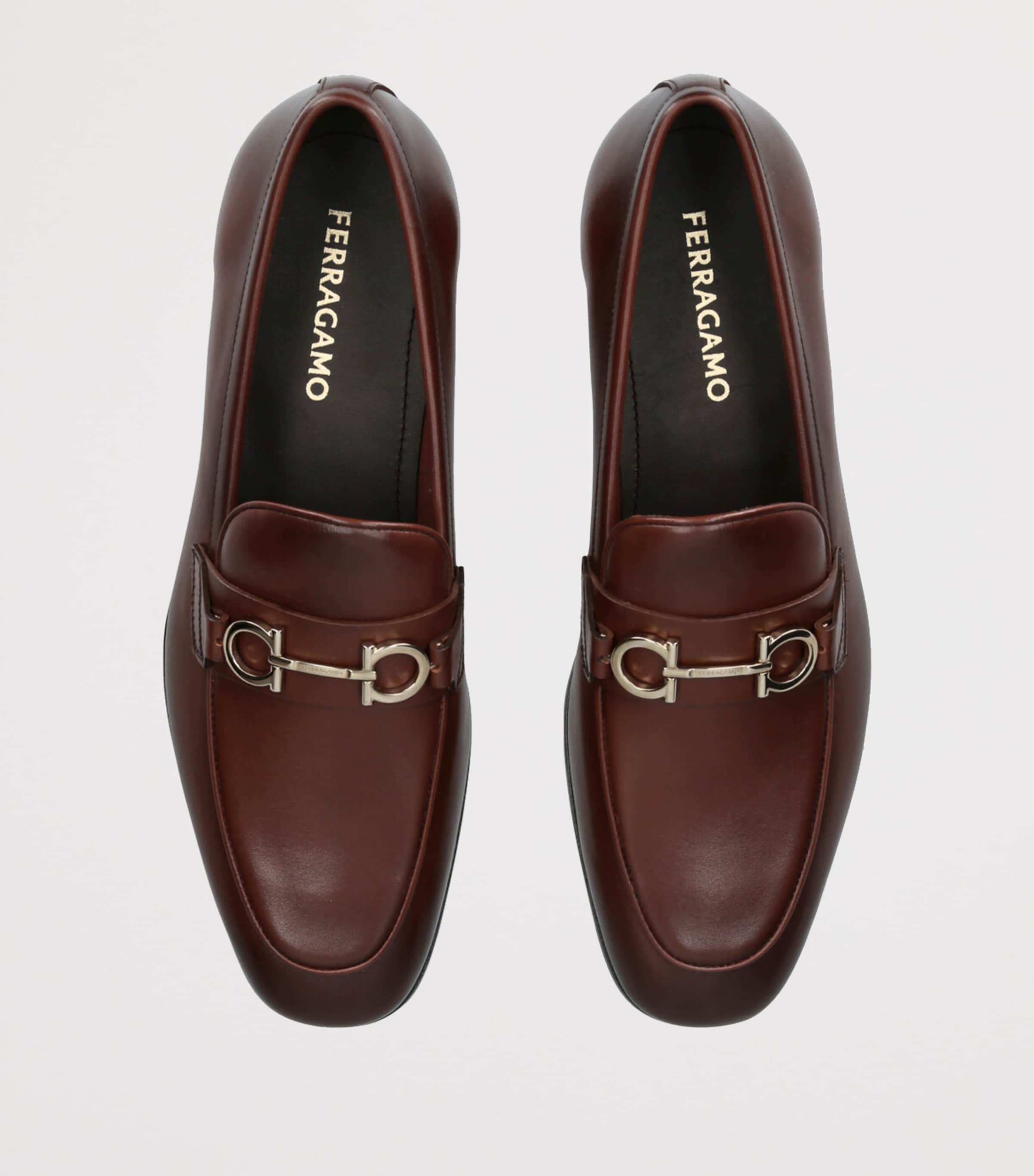 Salvatore Ferragamo Brown Leather Balty Loafers | Harrods DE