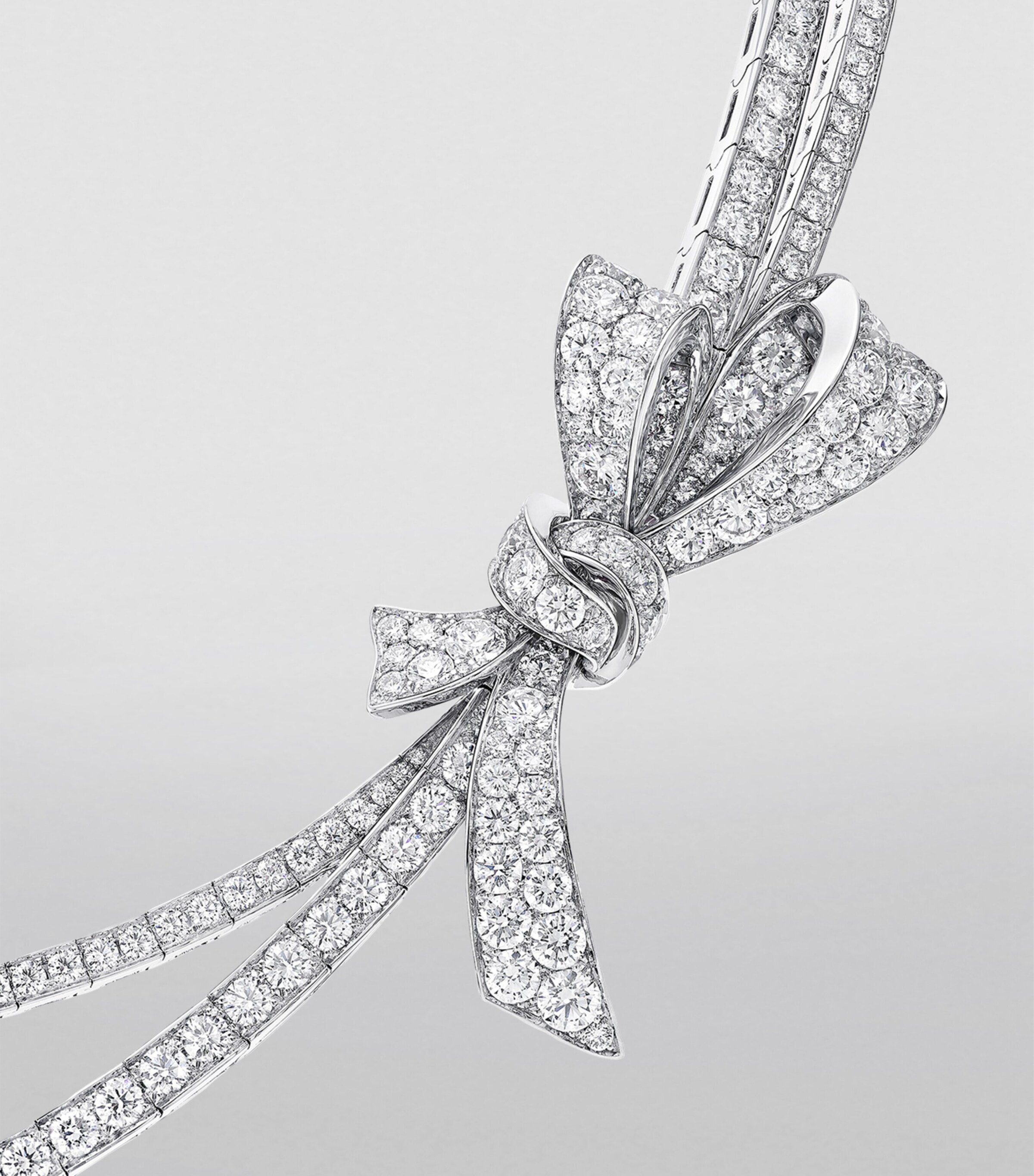 Graff White Gold and Diamond Tilda's Bow Necklace White Gold Image 4