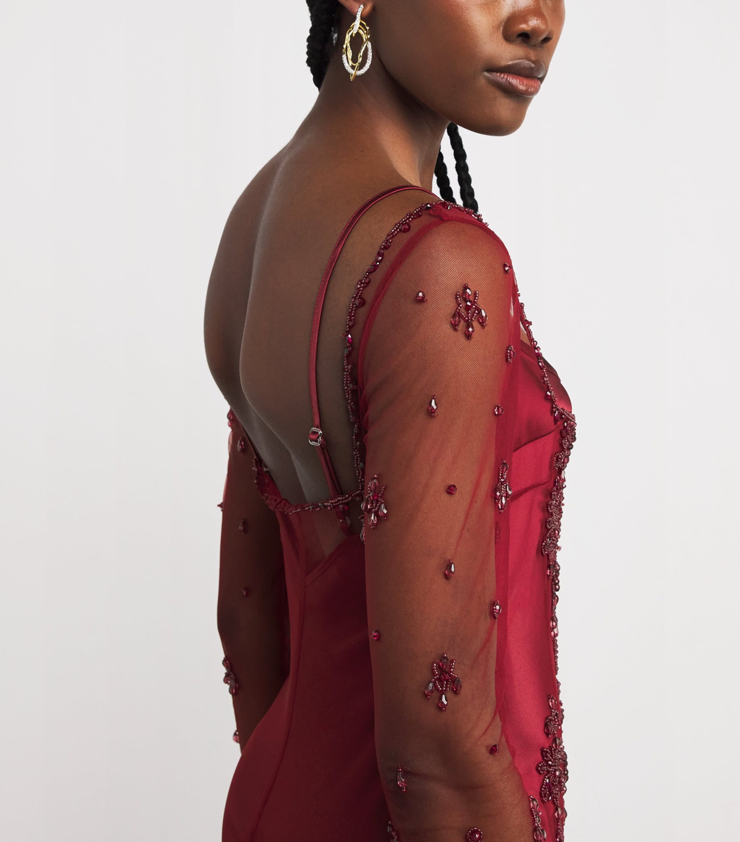 Embellished Chandelier Gown CABERNET/CRYSTAL Image 6