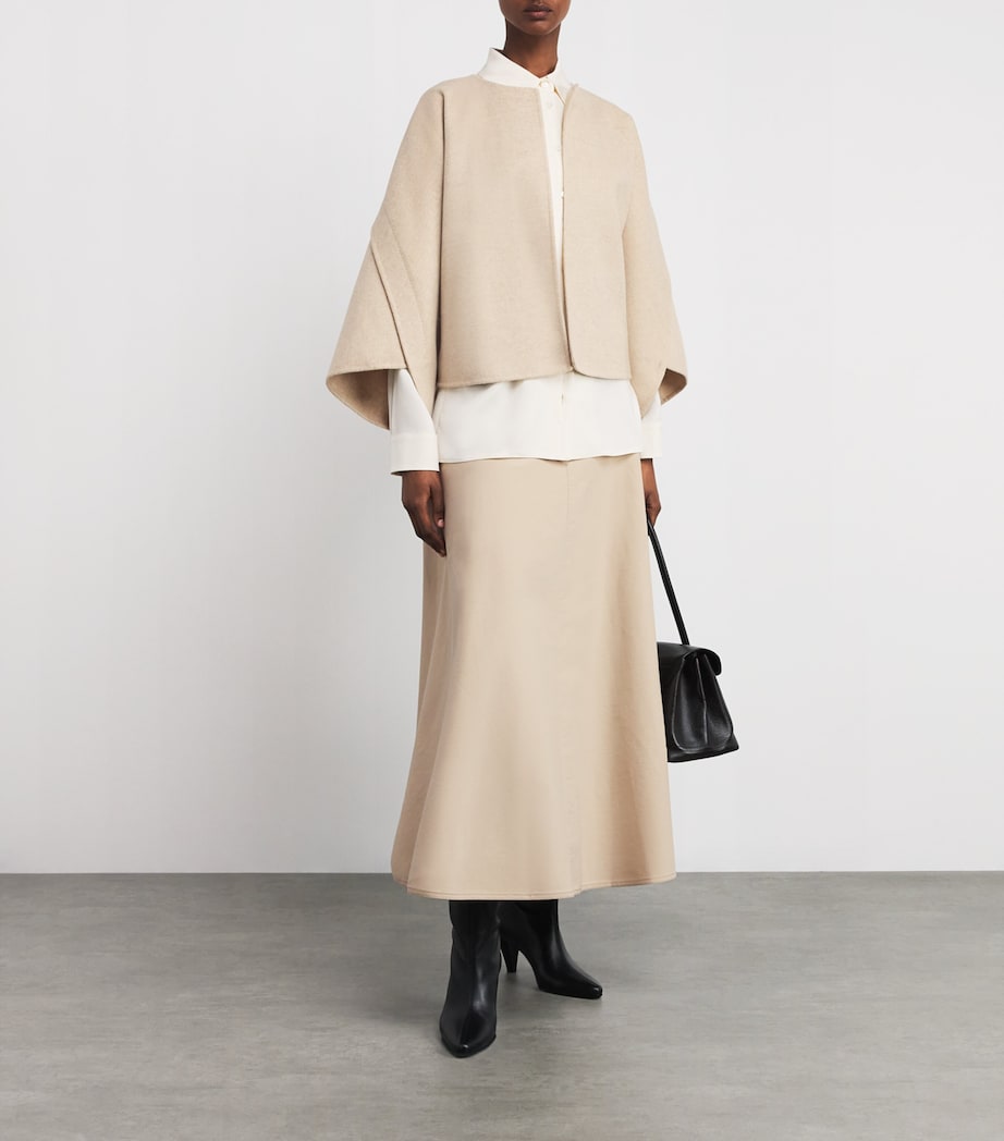 Wool-Cashmere Capelet SAND Image 2