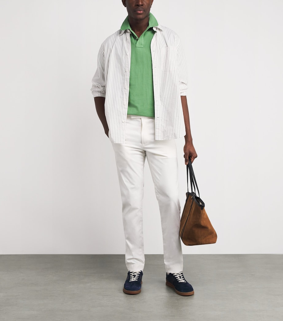 Cotton Mesh Custom-Fit Polo Shirt OUTBACK GREEN Image 2