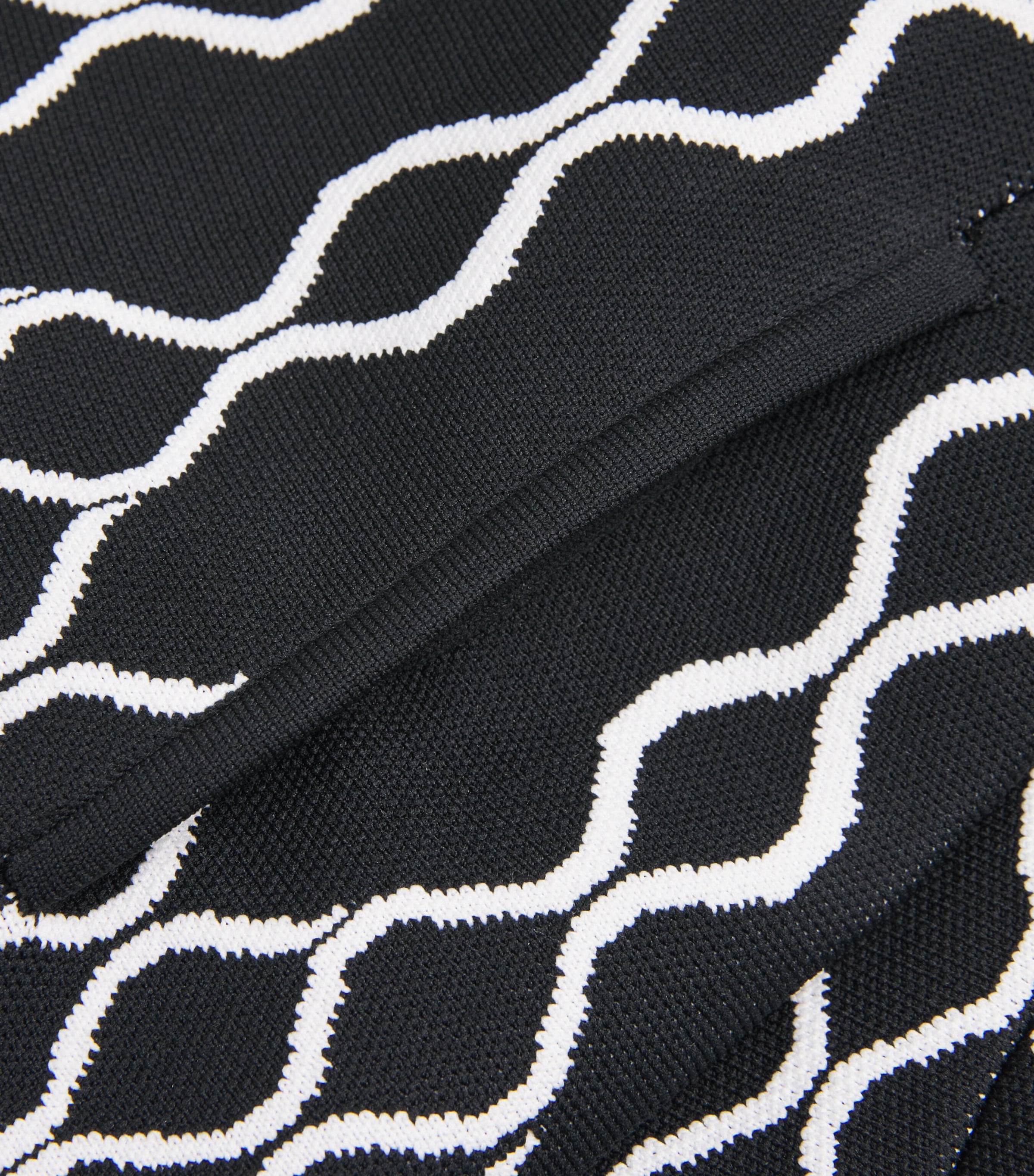 Jacquard Knit Midi Dress BLACK / WHITE Image 5