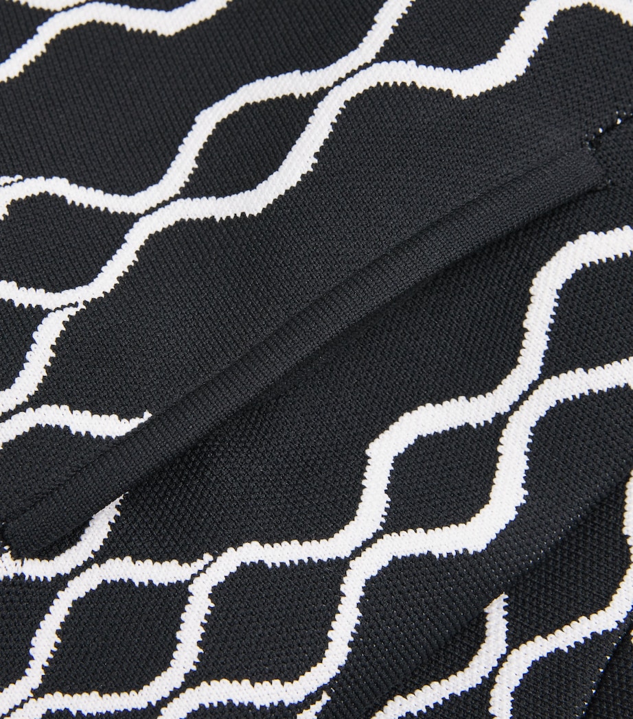 Jacquard Knit Midi Dress BLACK / WHITE Image 5