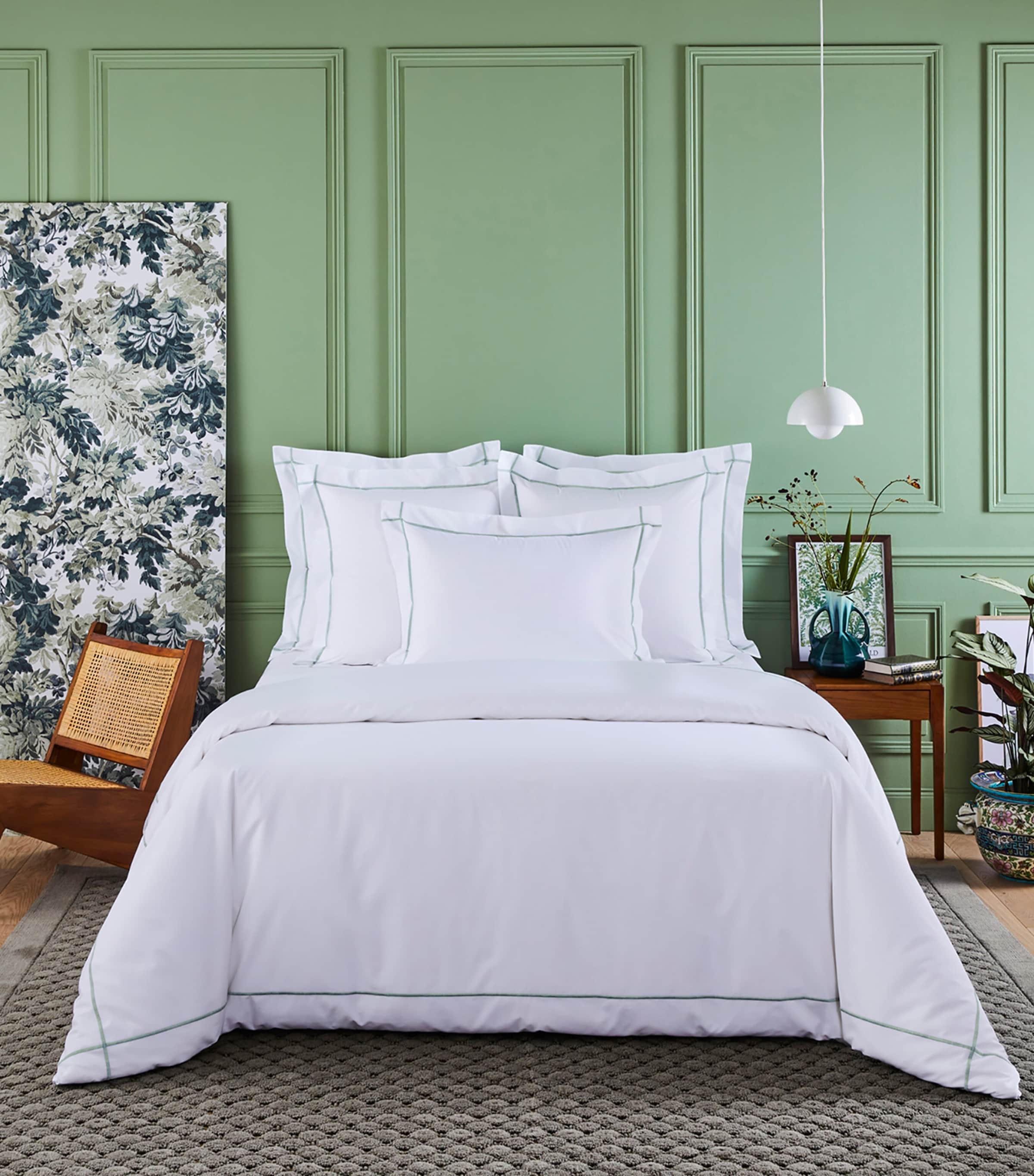 Yves Delorme Cotton Athena King Duvet Cover (240cm x 220cm) Veronese Image 1