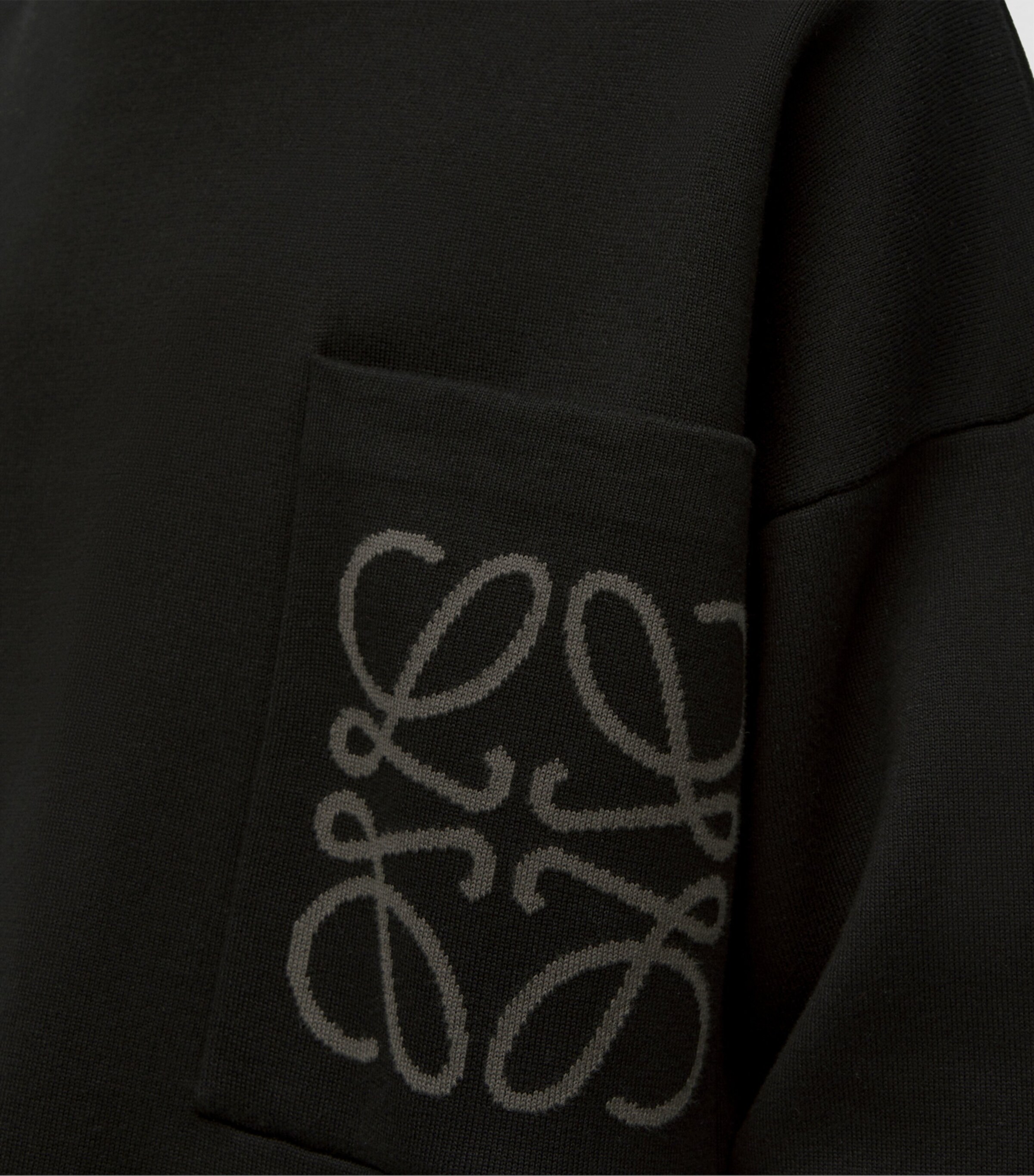 LOEWE Mens Anagram Pocket Sweater Black Image 5