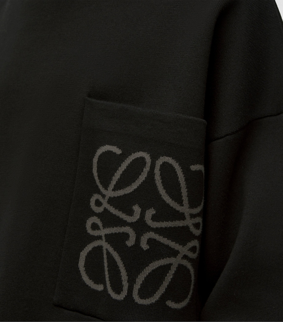 Anagram Pocket Sweater BLACK Image 5