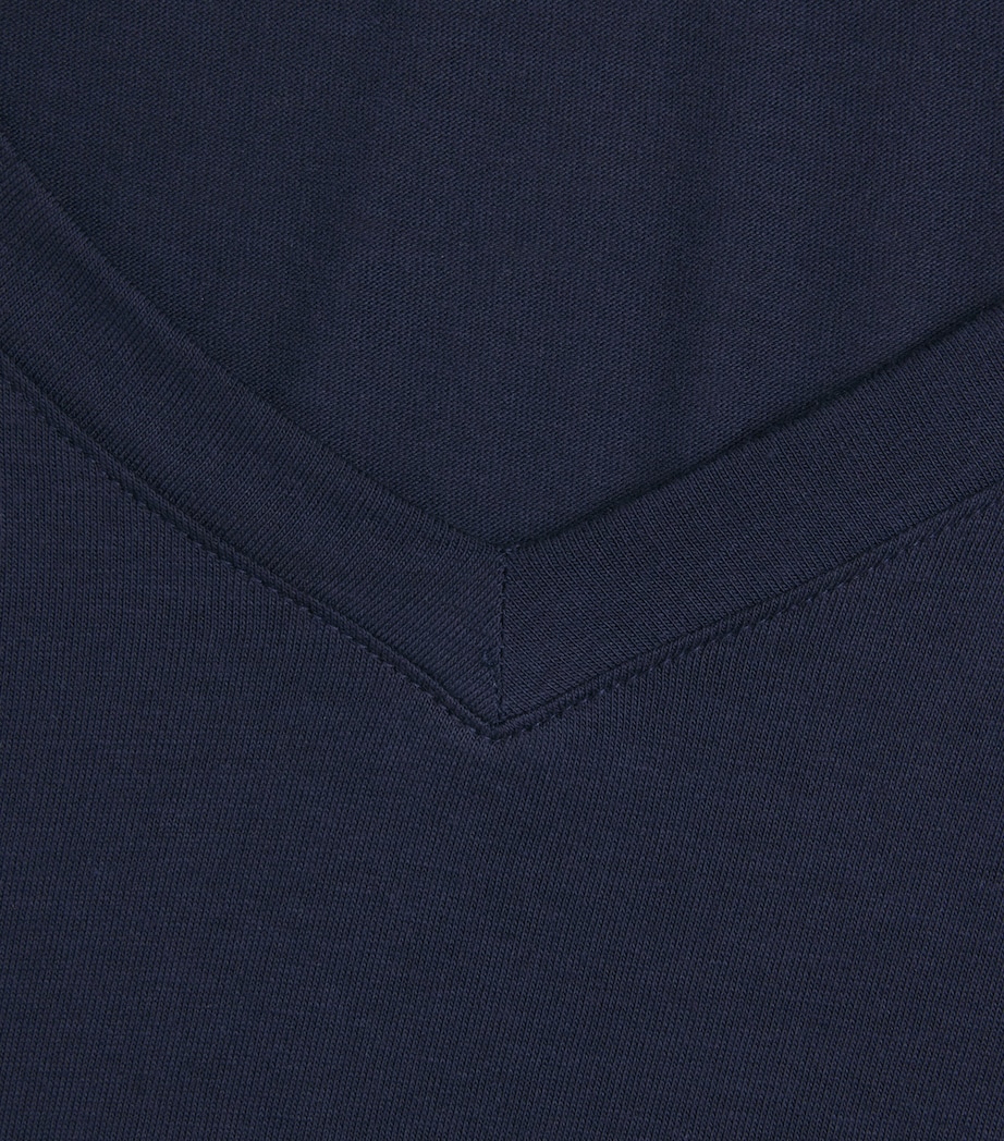 Hanro Mens Cotton Night & Day T-Shirt Deep Navy Image 6