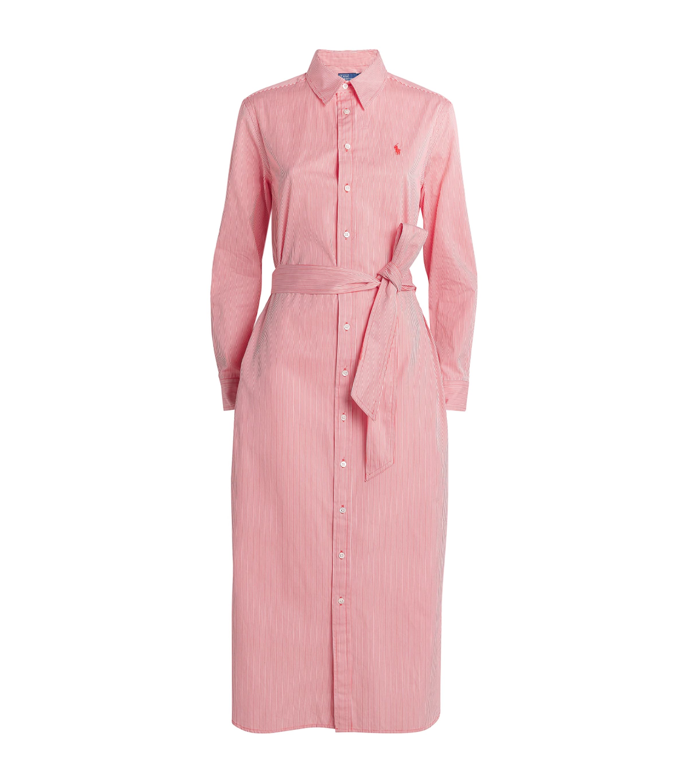 Polo Pony Midi Shirt Dress 2000A RED WHITE Image 1